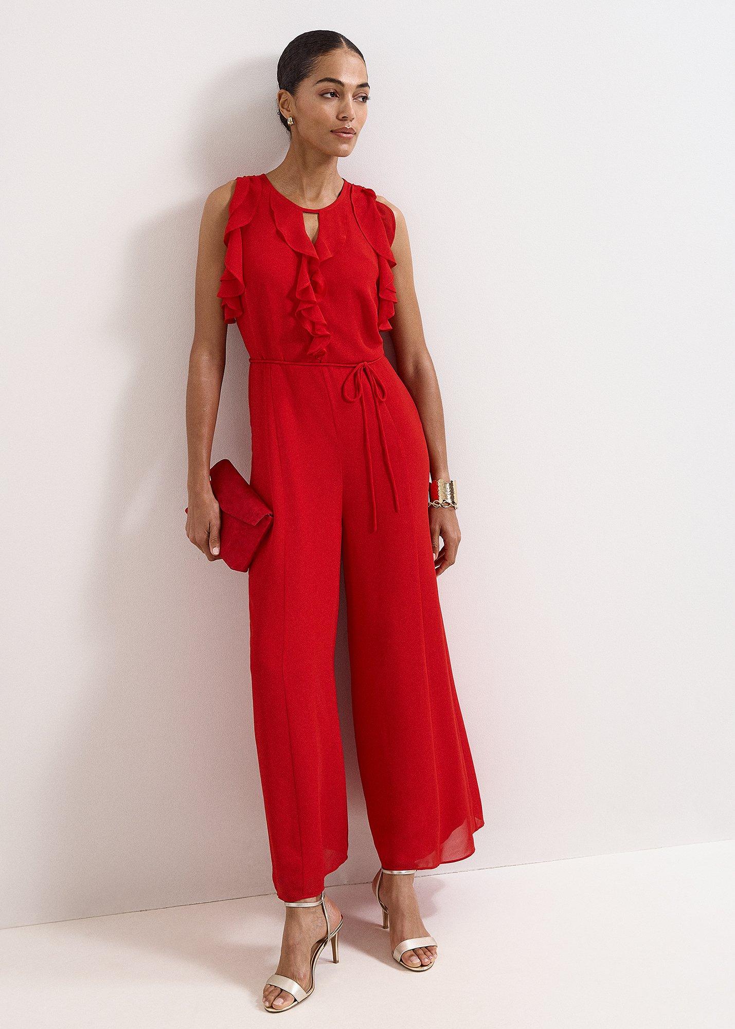 Petite Rachel Chiffon Wide Leg Jumpsuit