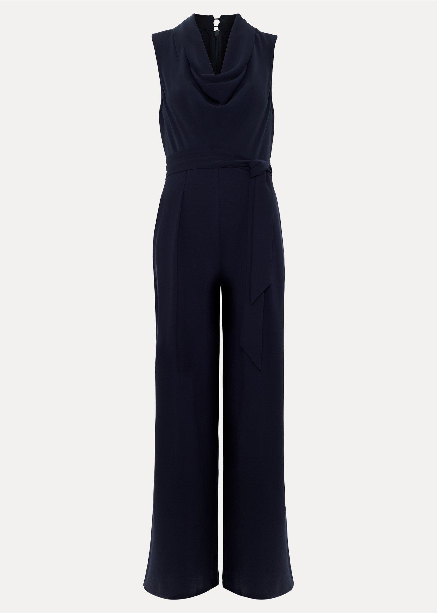 Petite Emry Navy Cowl Neck Jumpsuit