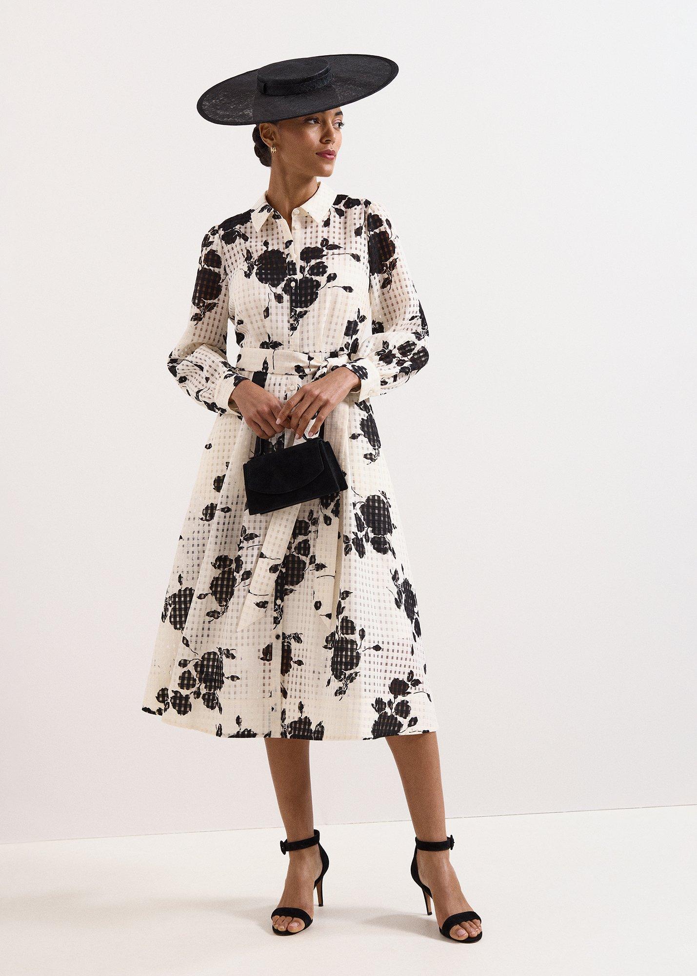 Natalie Ivory Floral Shirt Dress