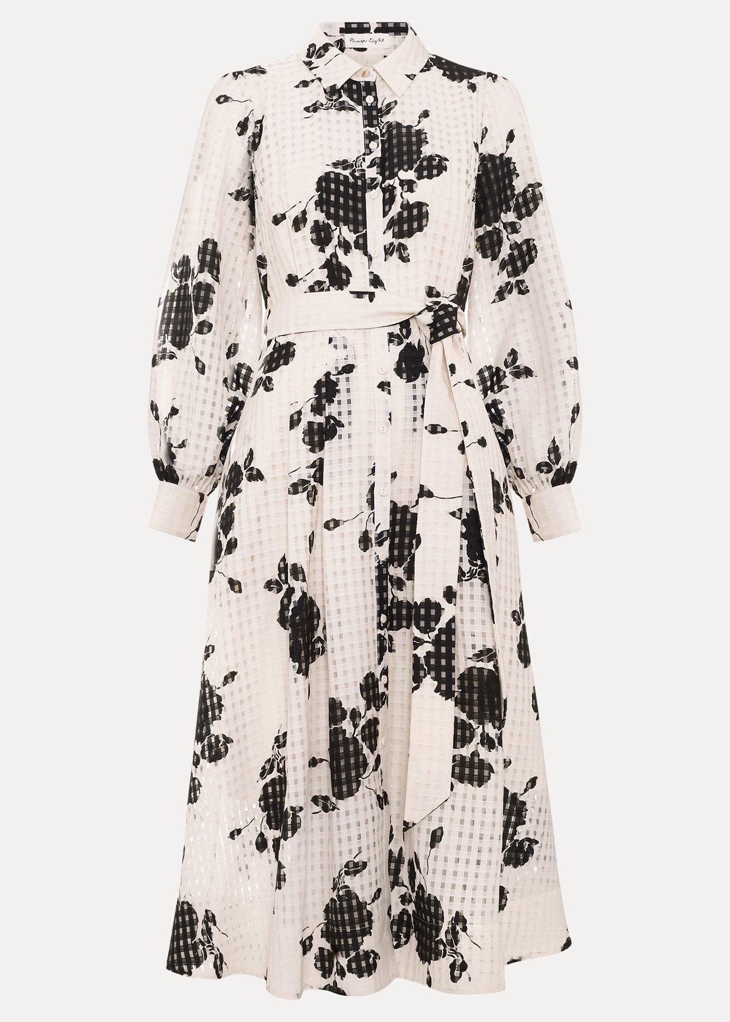 Natalie Ivory Floral Shirt Dress