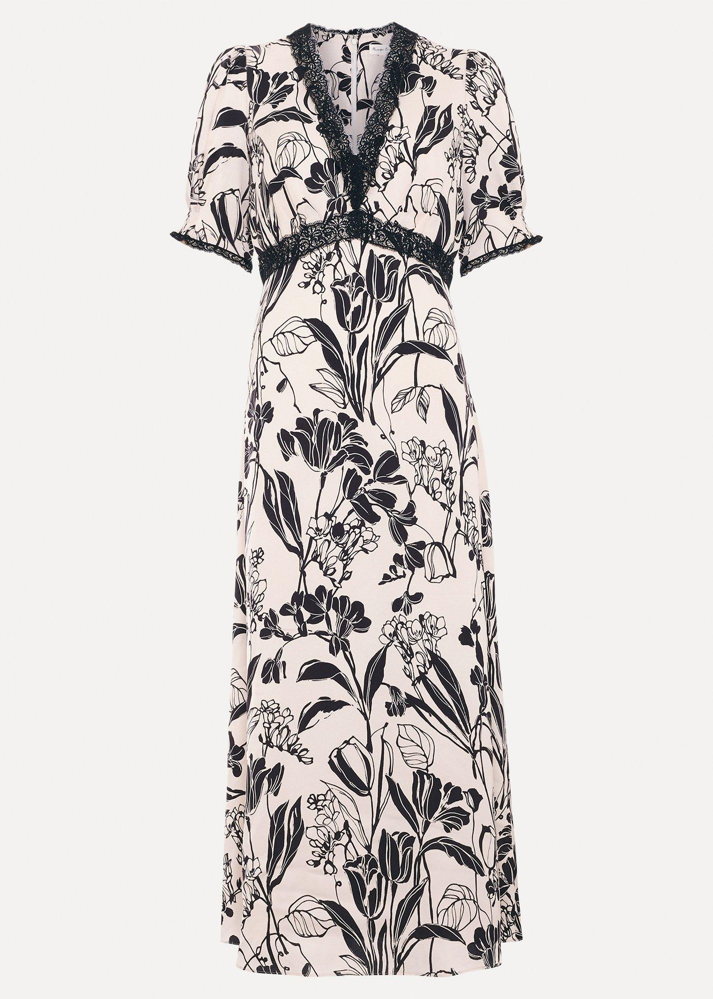 Petite Feyre Floral Slip Midi Dress