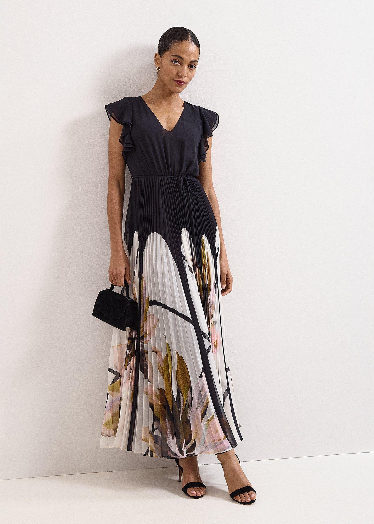 Uma Pleated Maxi Dress 