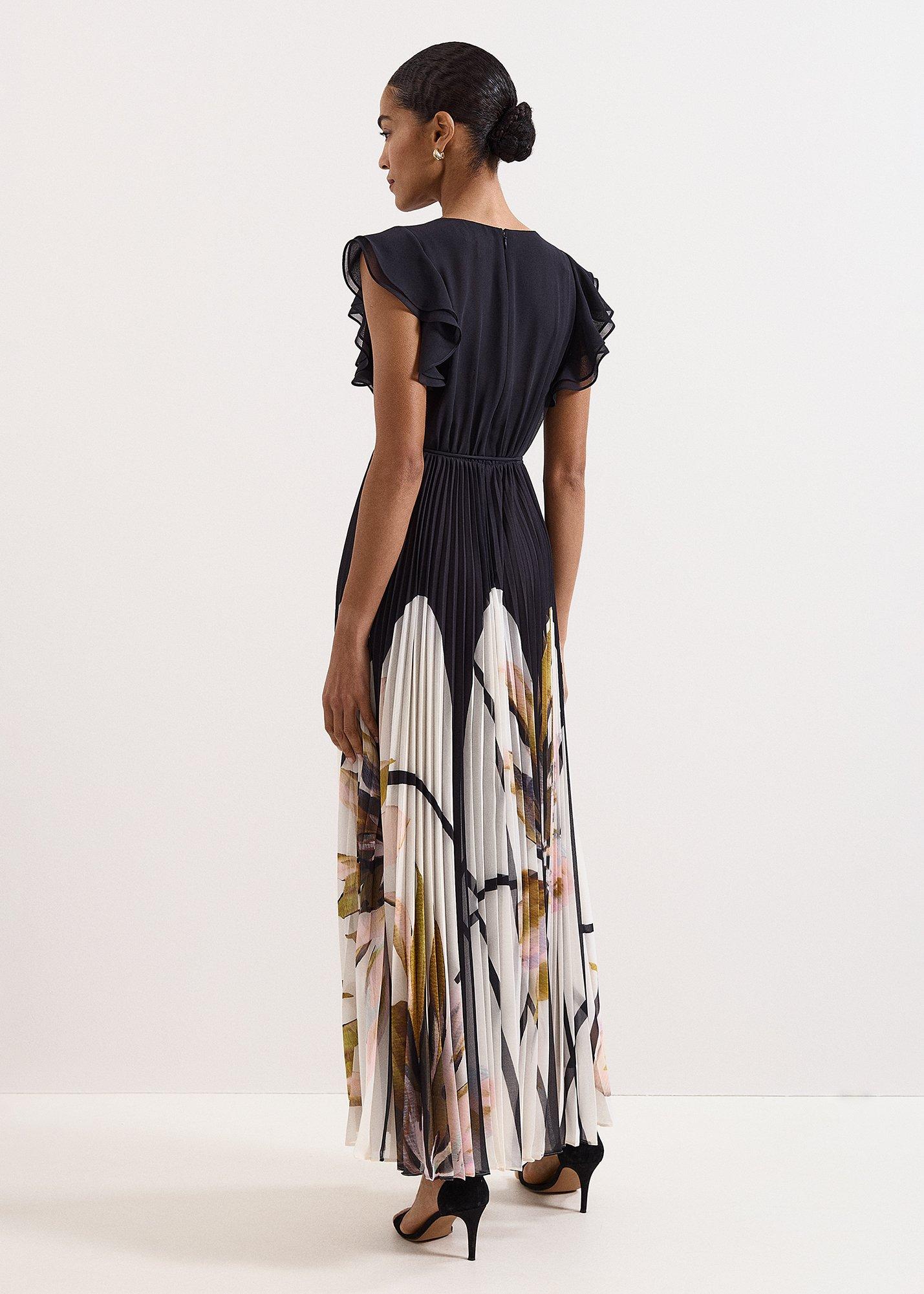 Uma Pleated Maxi Dress 