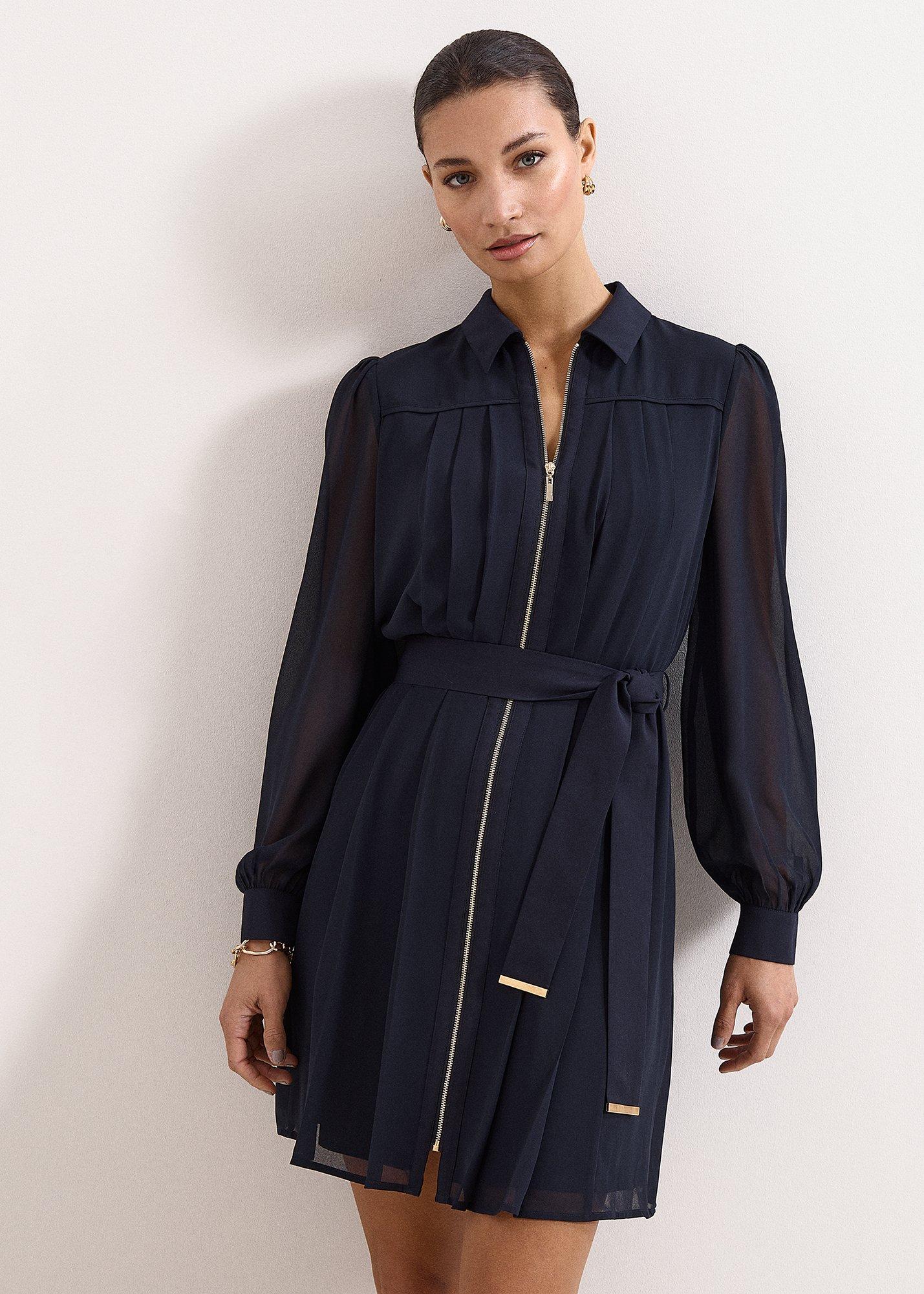 Petite Lottie Short Pleat Mini Dress