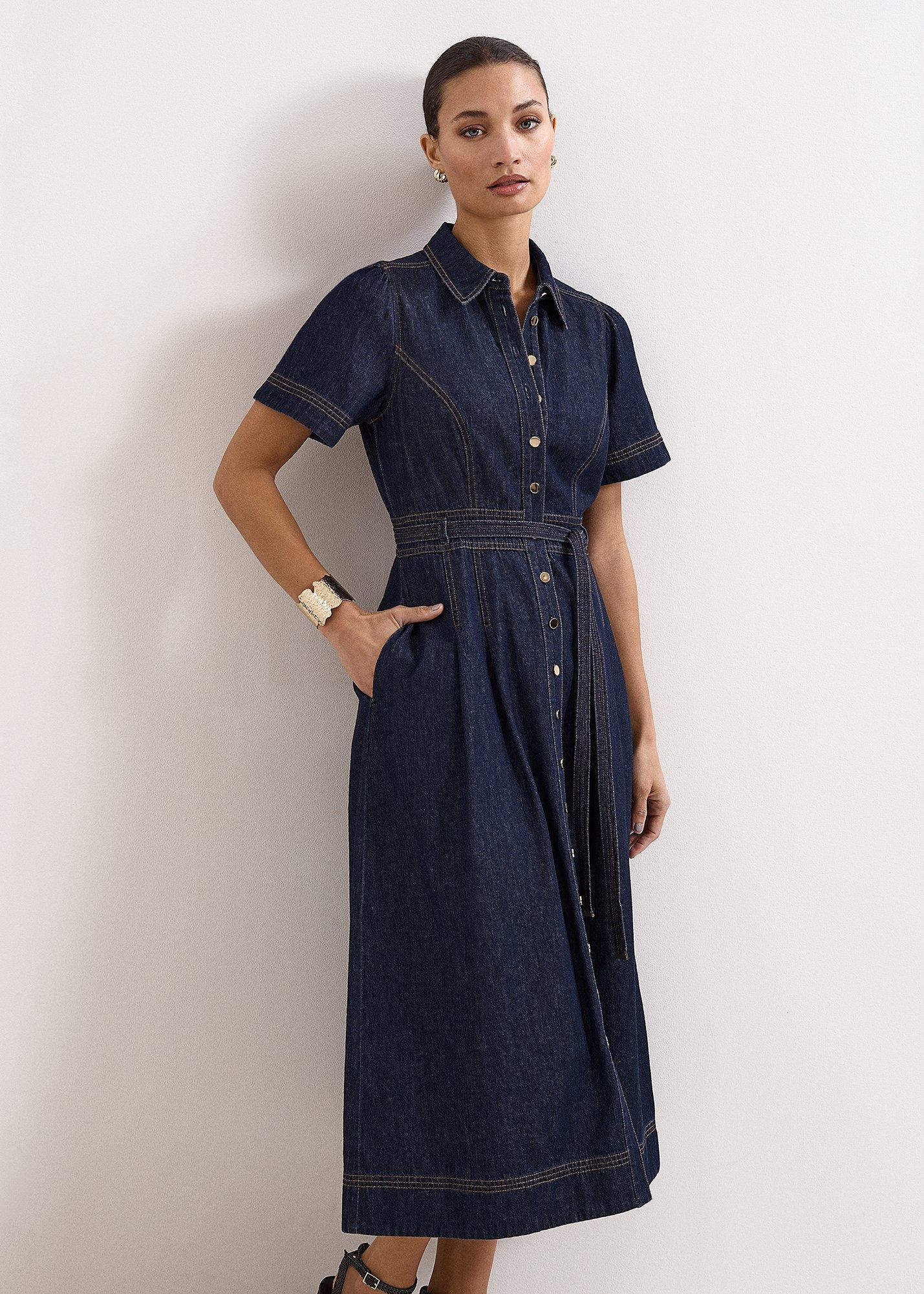 Aven Denim Midi Dress