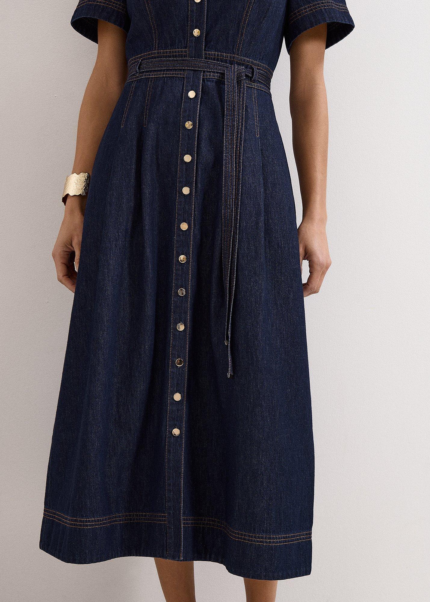Aven Denim Midi Dress