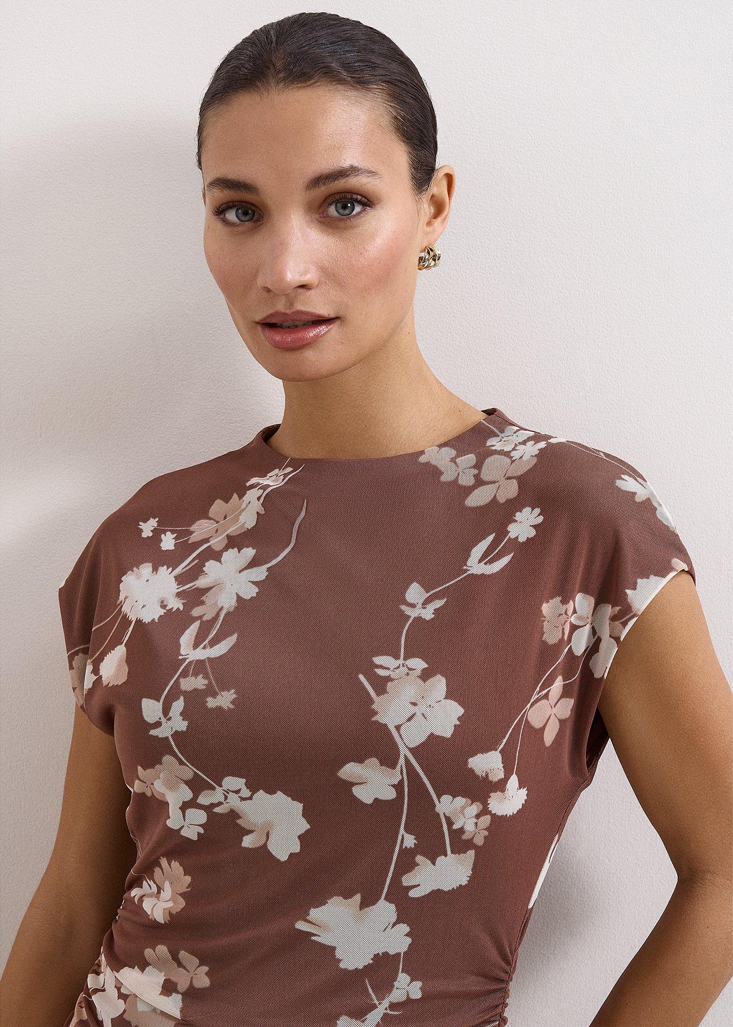 Kezia Mesh Printed Top