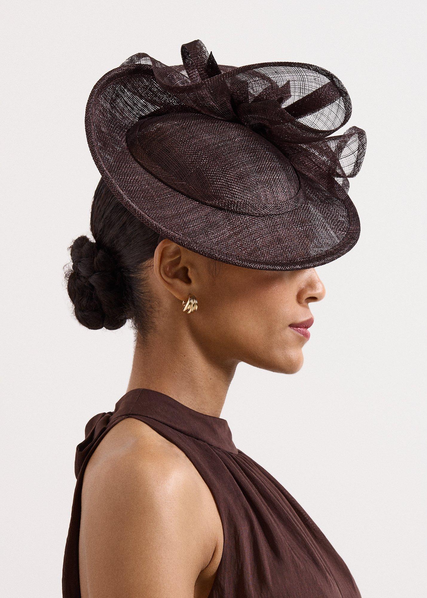 Twist Back Ruffle Disc Fascinator