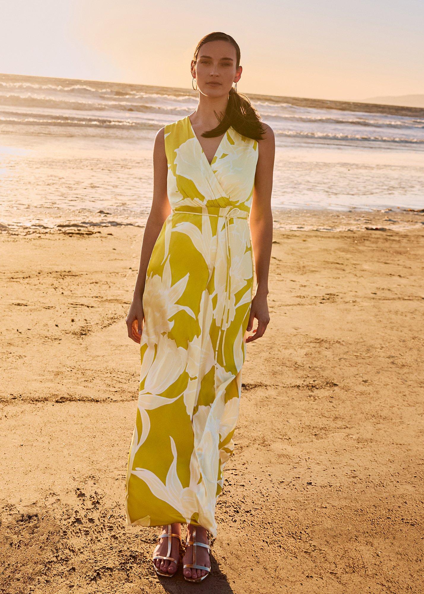 Paula Printed Satin Maxi Dress 