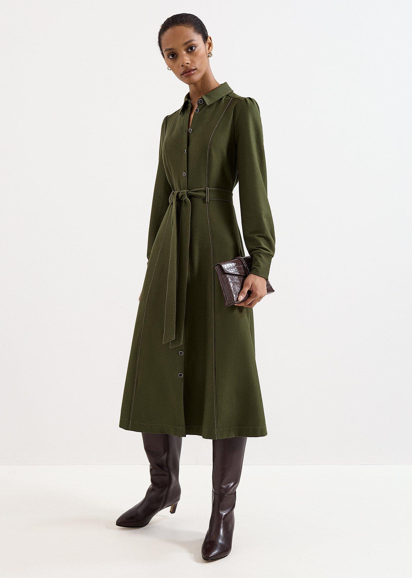 Avenly Ponte Shirt Mini Dress
