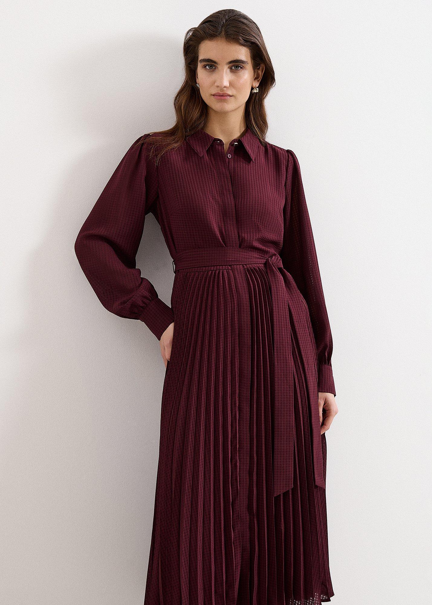 Ren Pleated Shirt Midi Dress