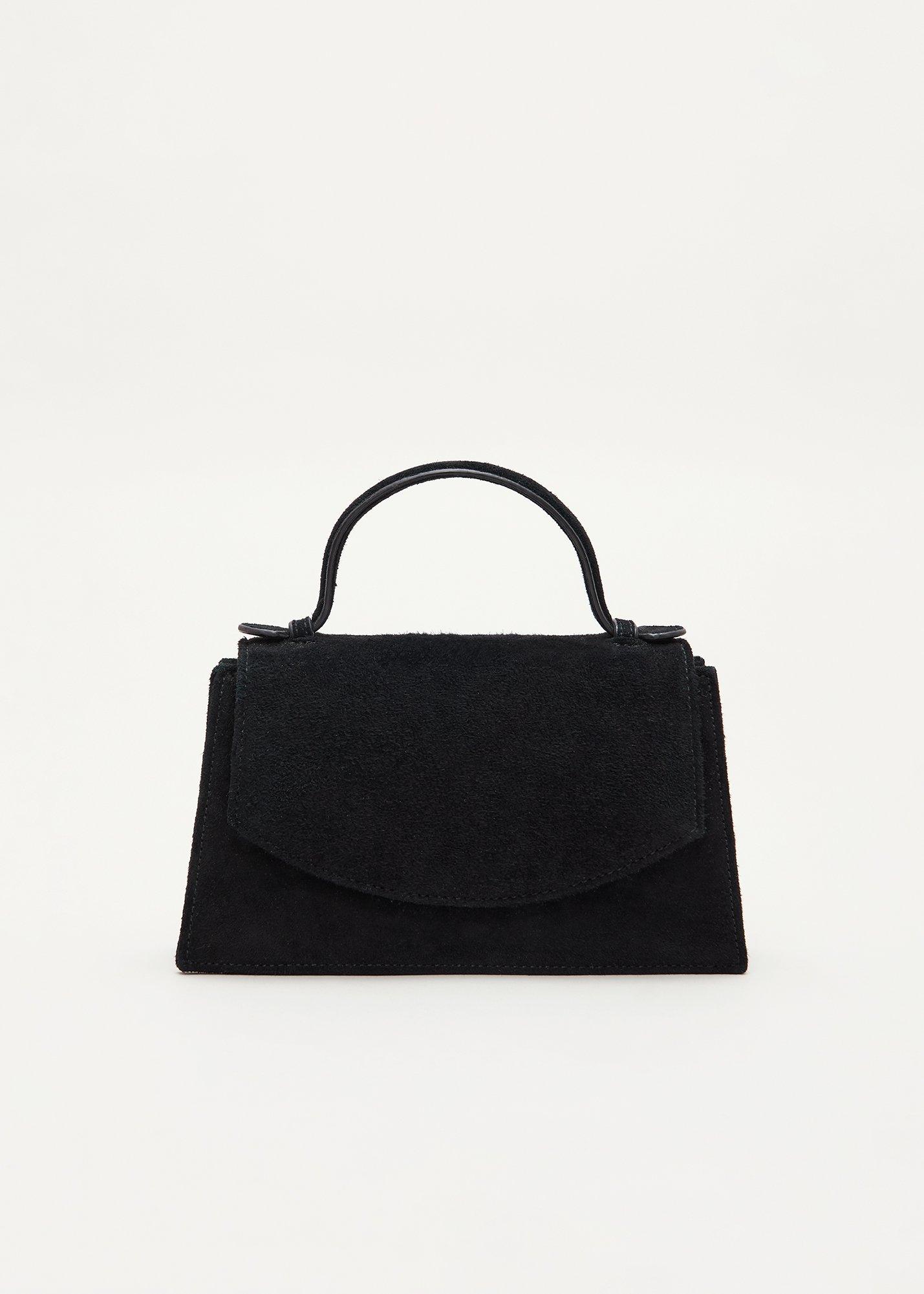 Suede Top Handle Bag