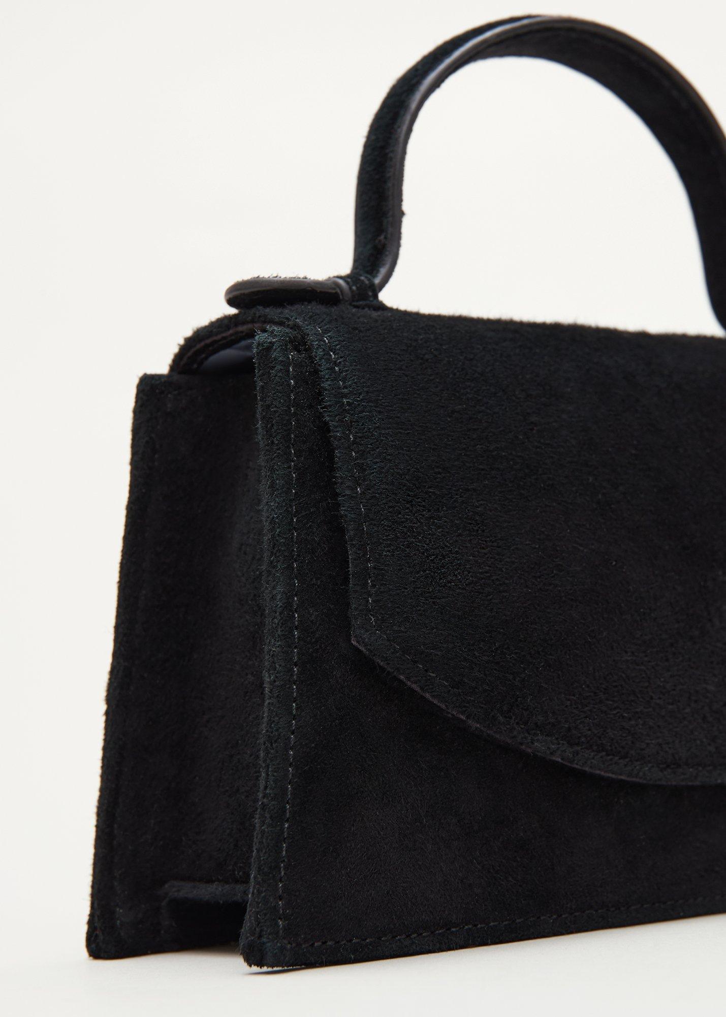 Suede Top Handle Bag