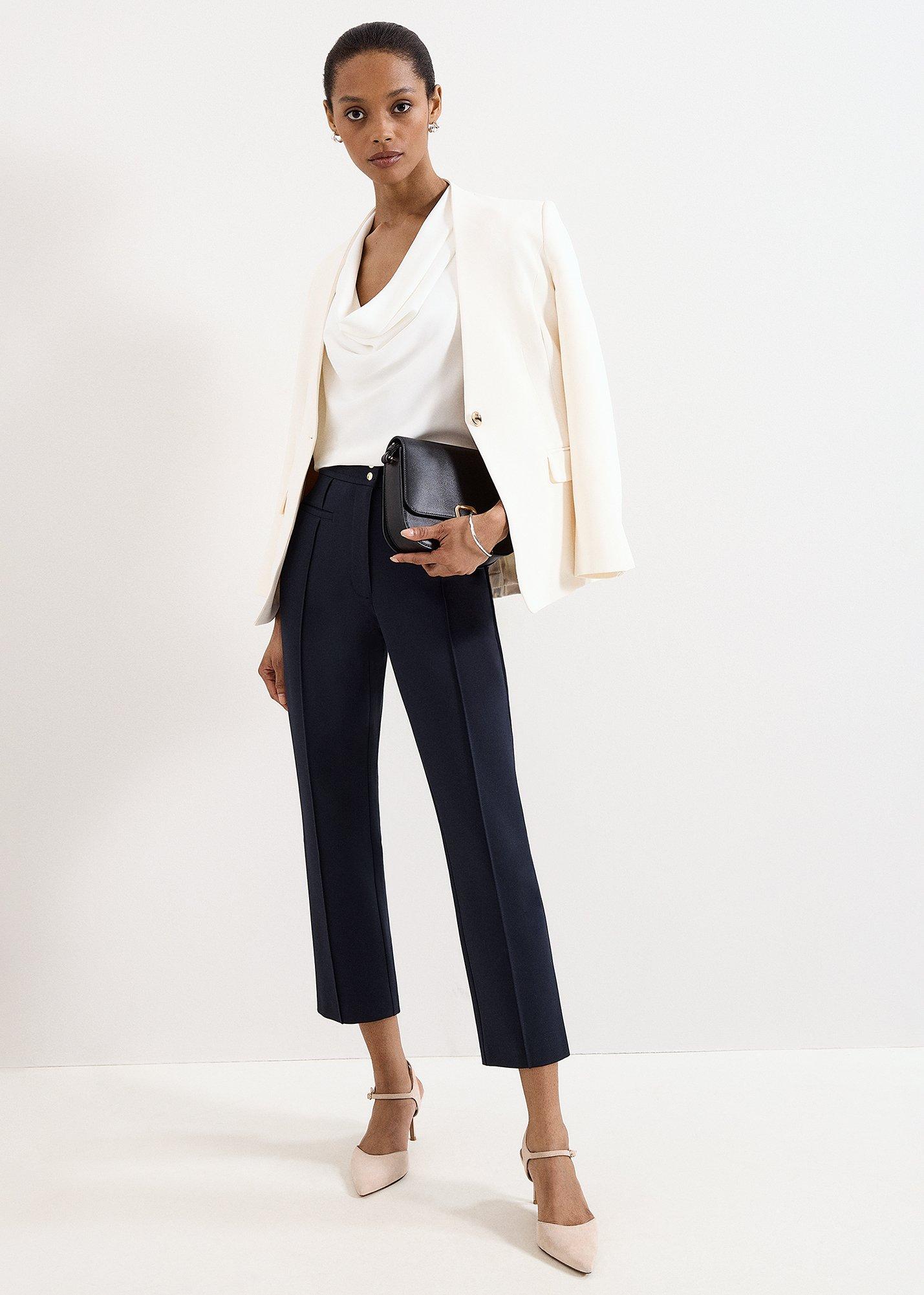 Keri Ponte Zip Hem Slim Cropped Trouser