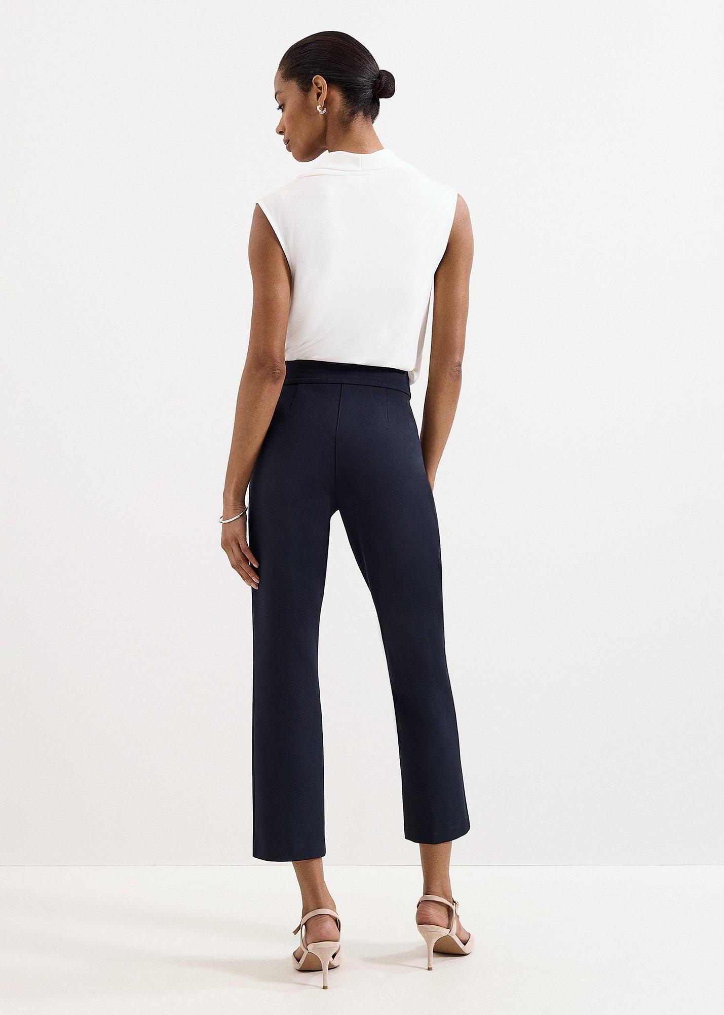Keri Ponte Zip Hem Slim Cropped Trouser