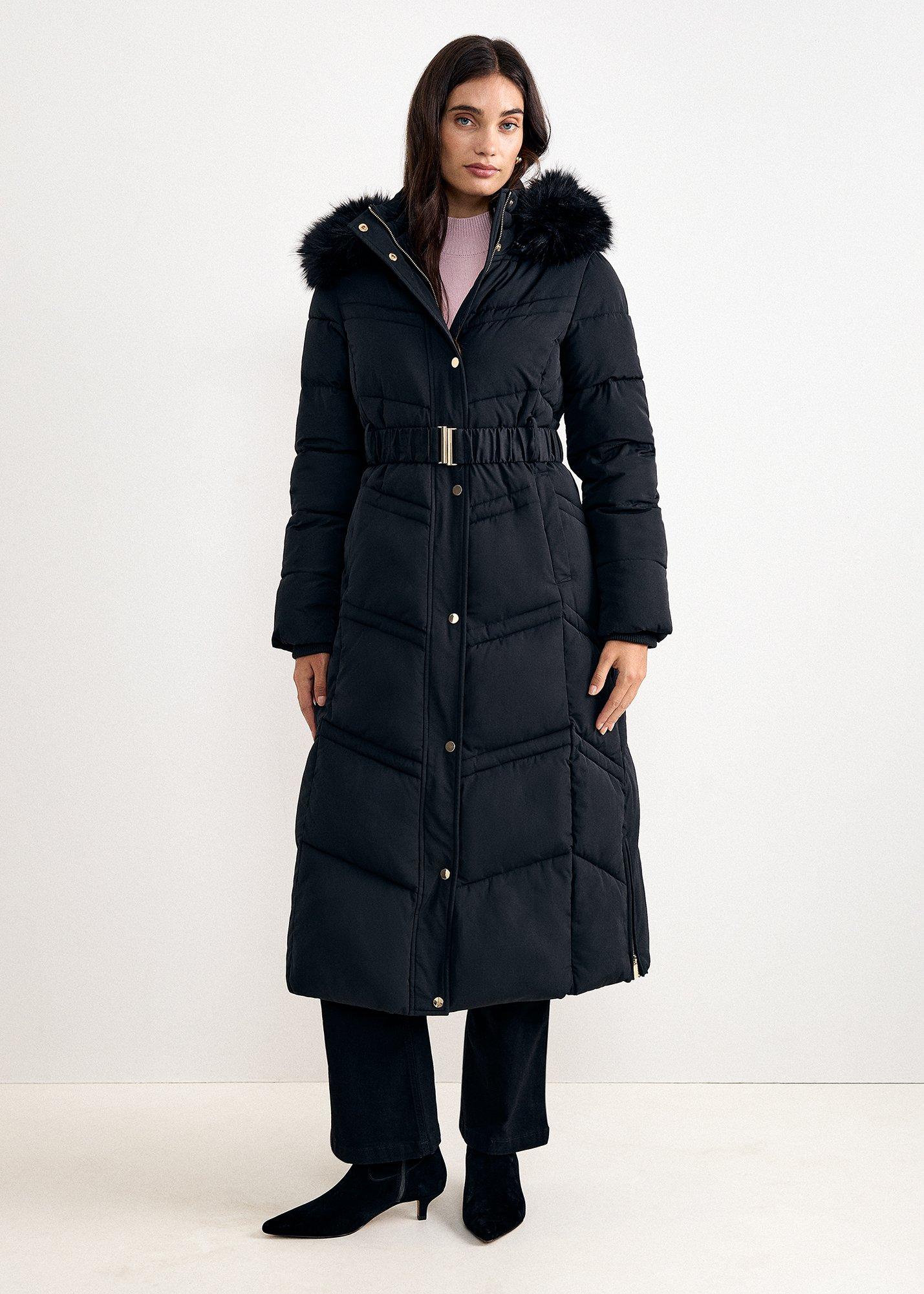 Dixie Black Maxi Puffer Coat
