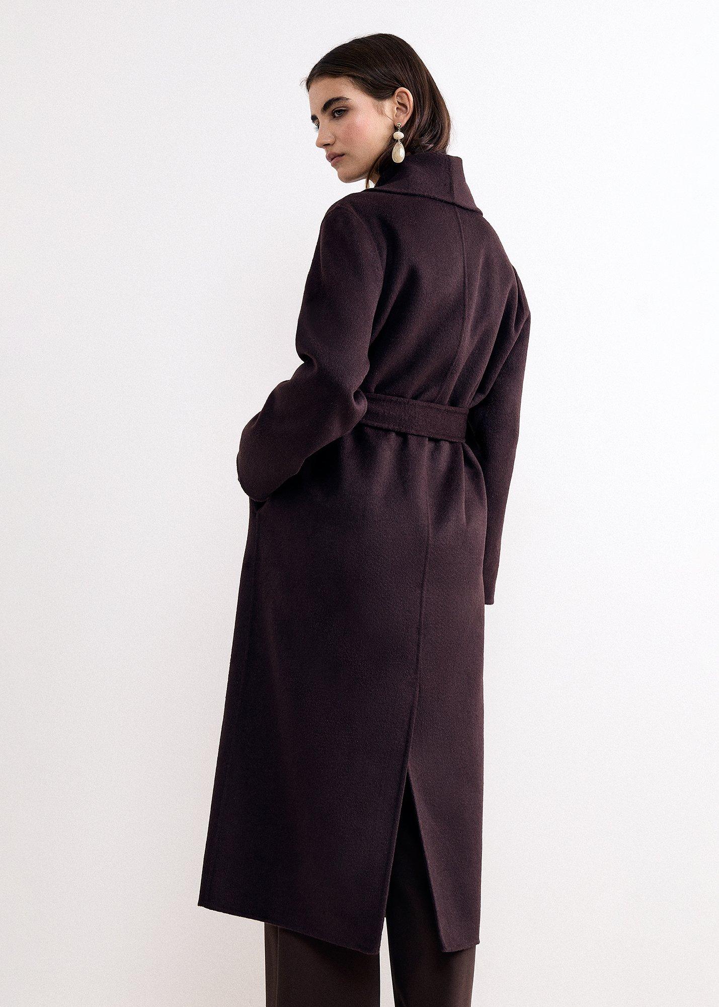 Daisy Shawl Collar Double Face Midi Coat