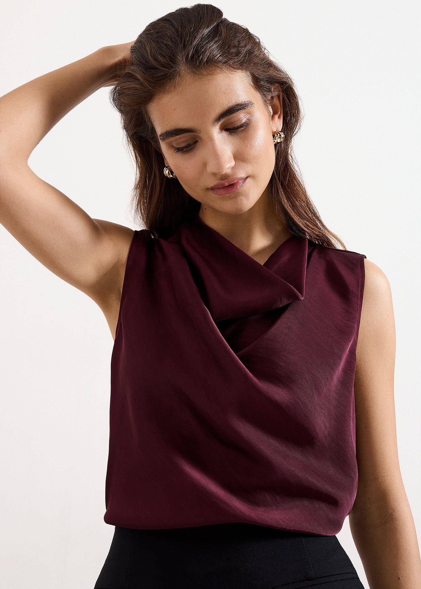 Arwen Sleeveless Cowl Neck Top
