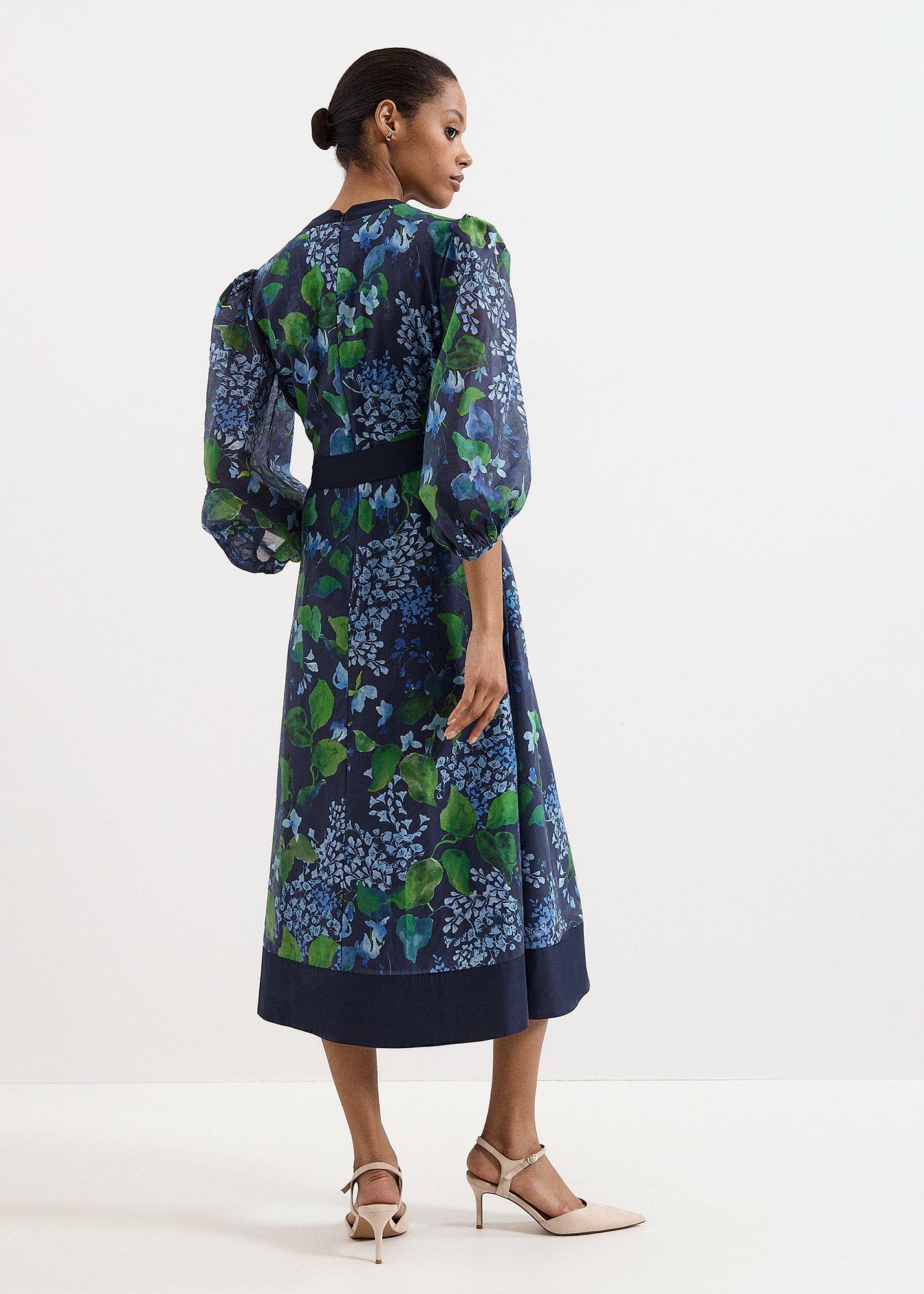 Petite Nixie Tie Belt Print Dress