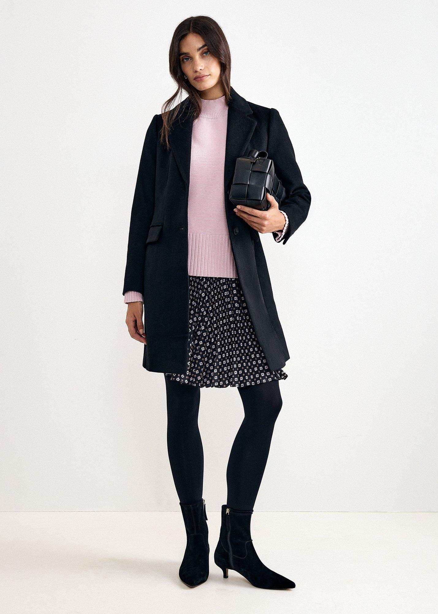 Lydia Black Wool Coat