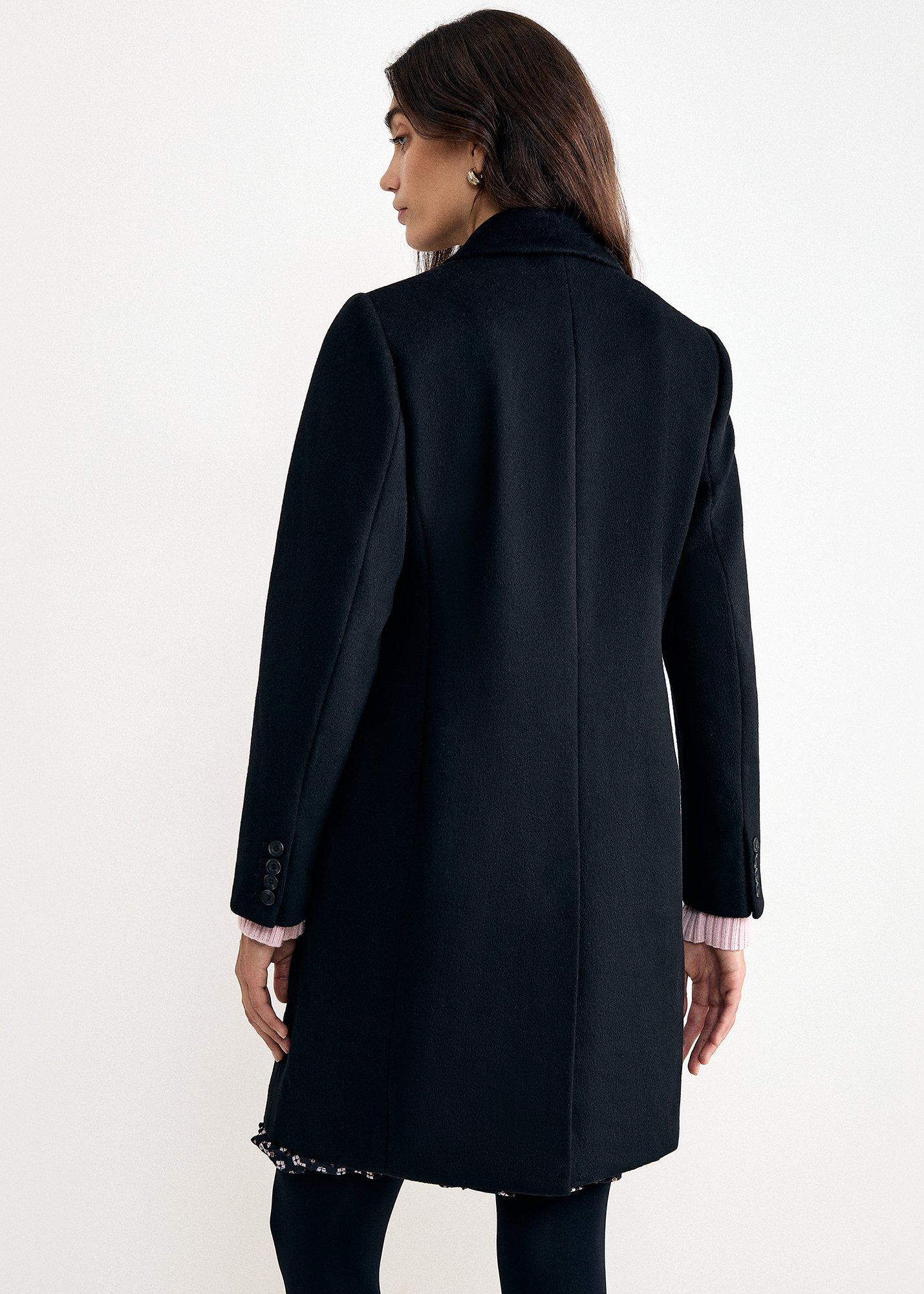 Lydia Black Wool Coat