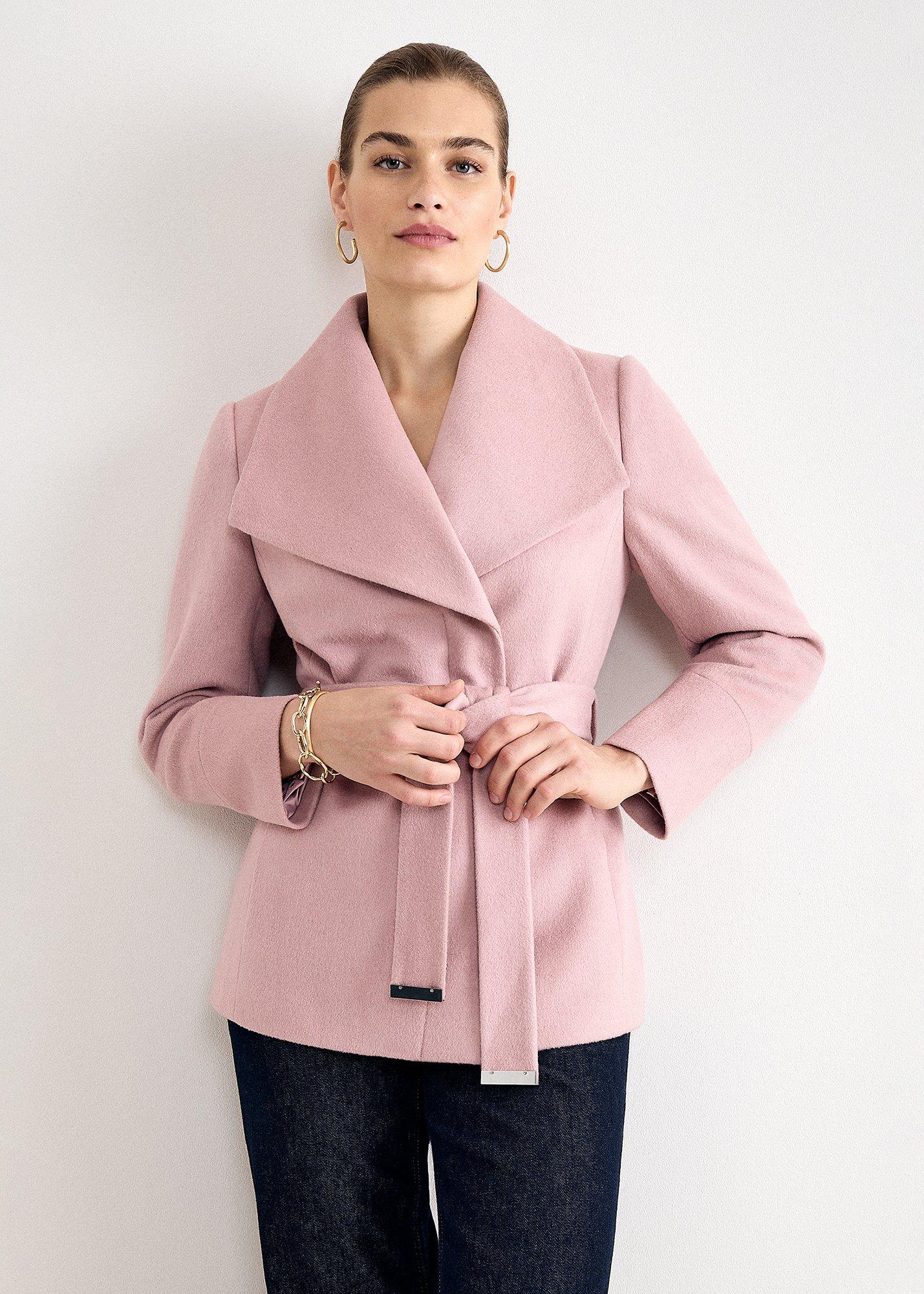 Short Nicci Belted Wool Coat