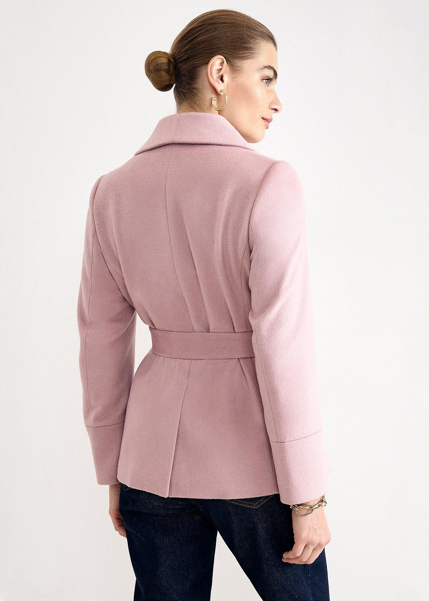 Short Nicci Belted Wool Coat