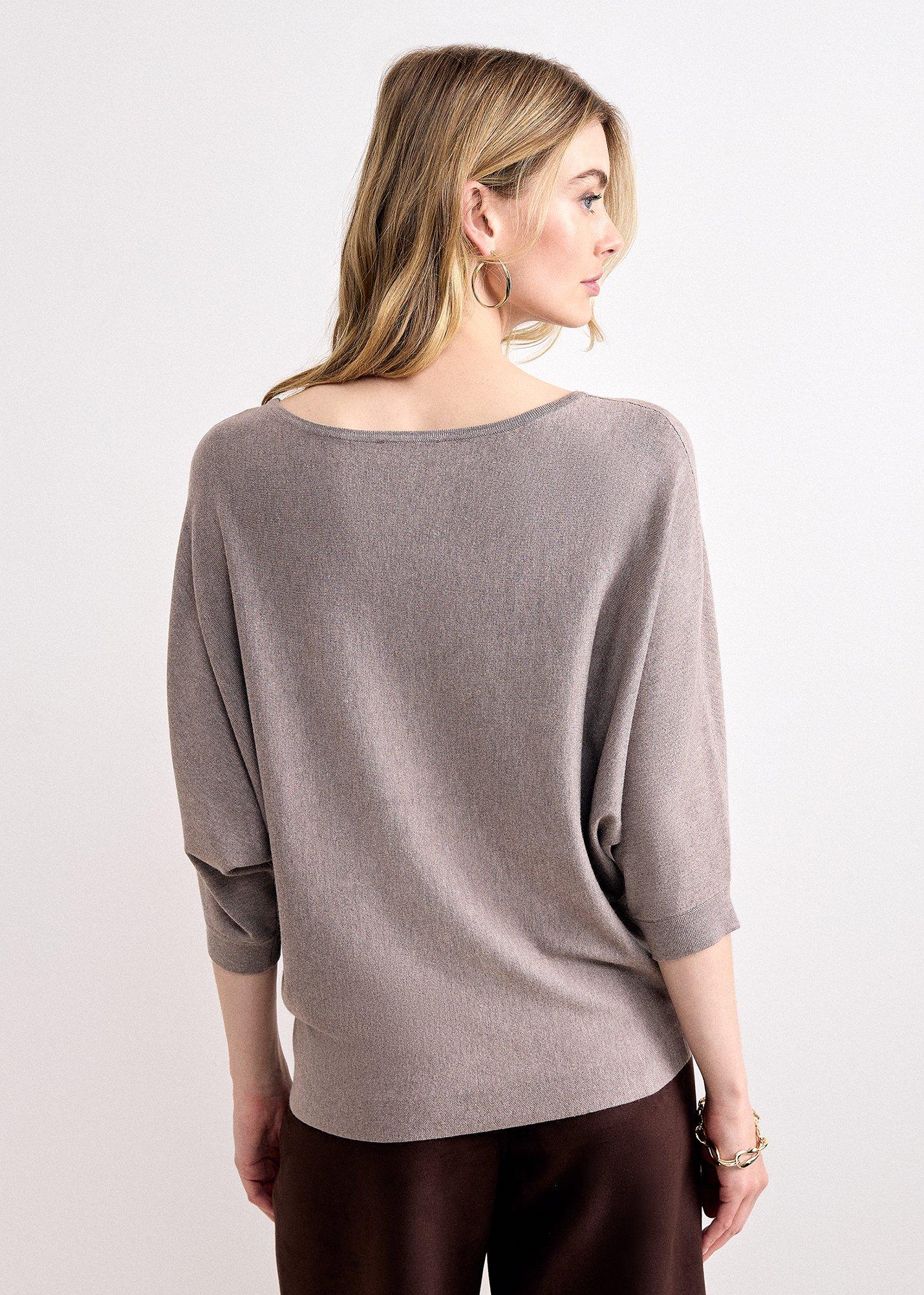 Cristine Fine Knit Batwing Jumper 