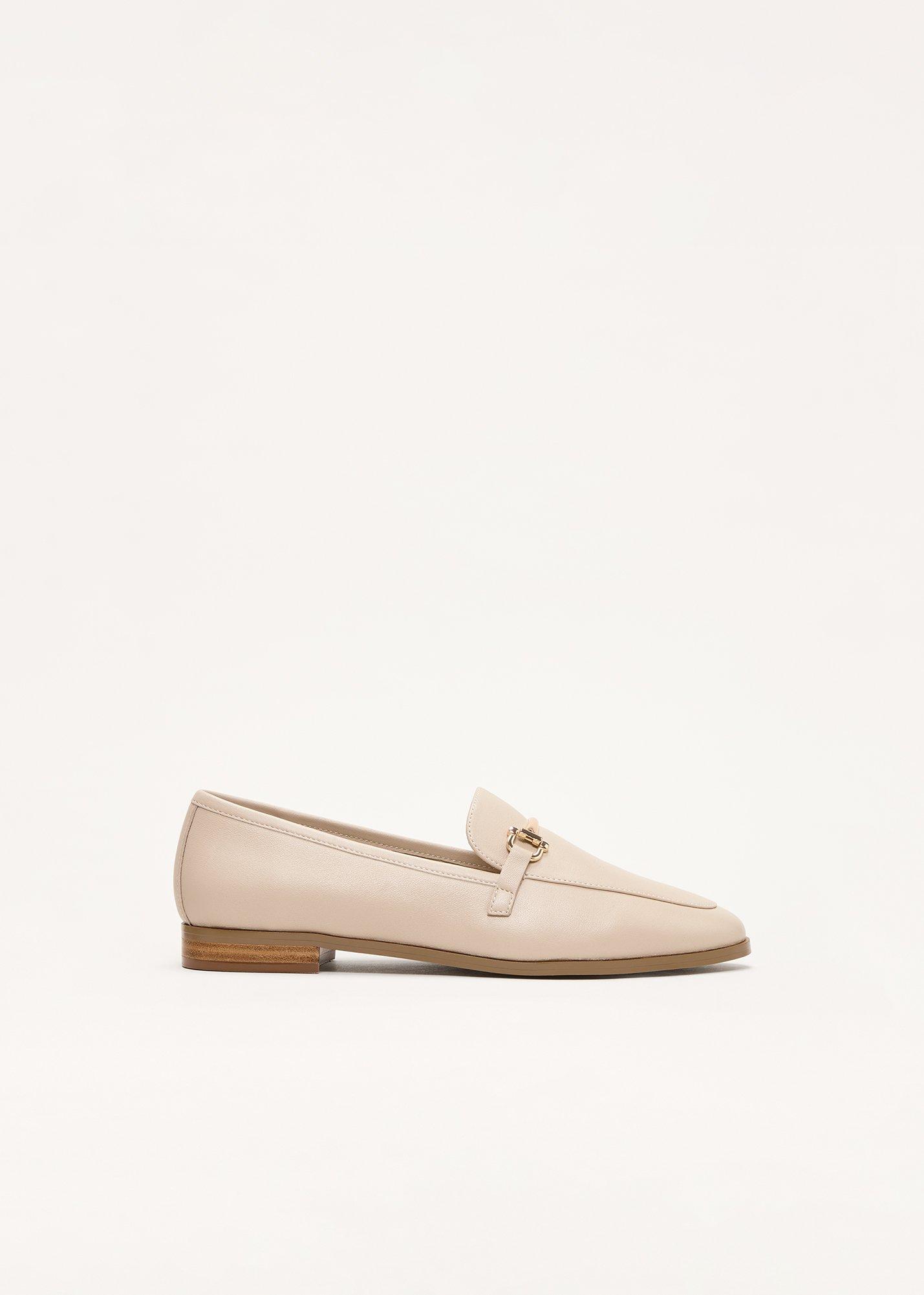 Leather Gold Detail Loafers