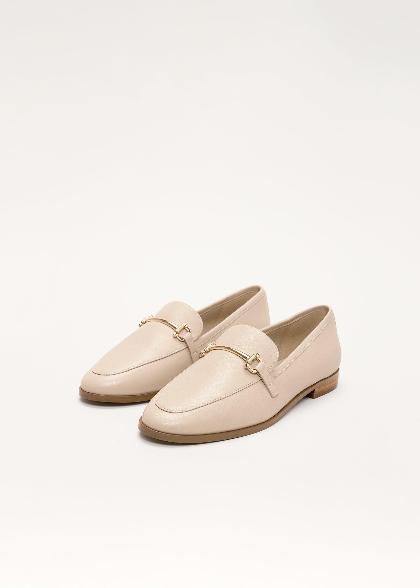 Leather Gold Detail Loafers