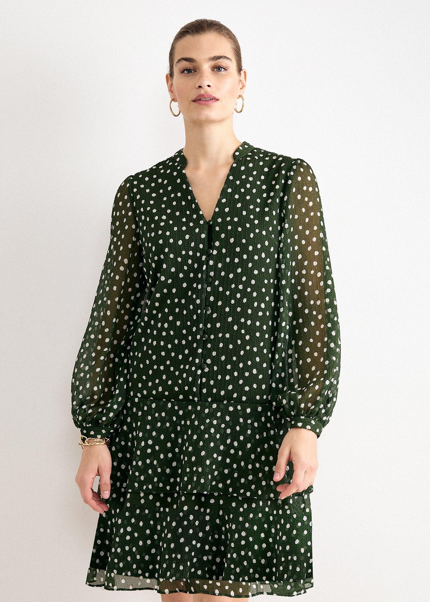Alma Spot Swing Print Dress