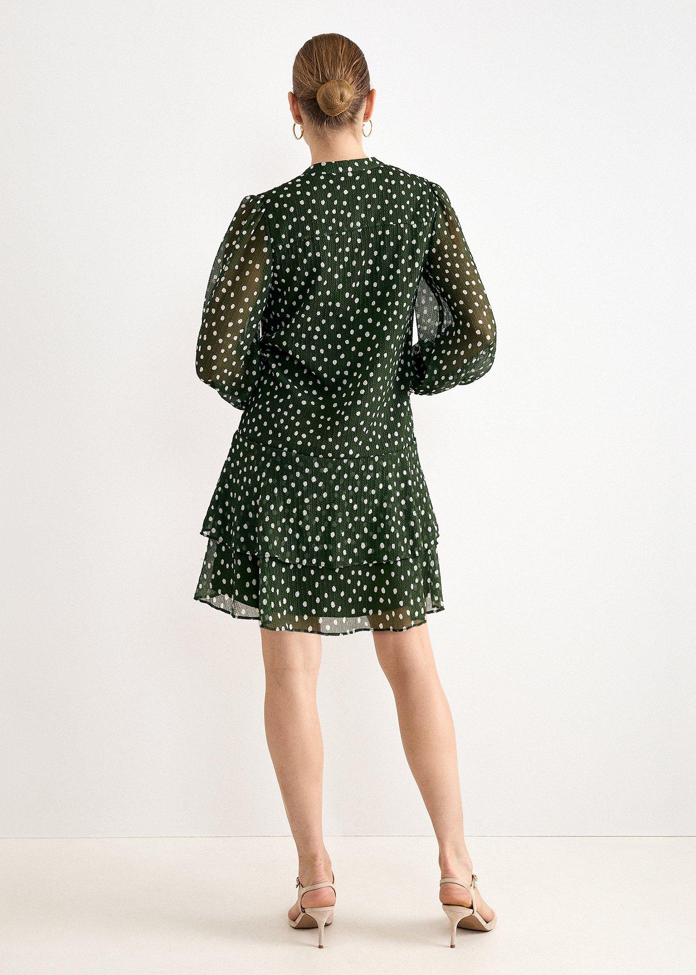 Alma Spot Swing Print Dress