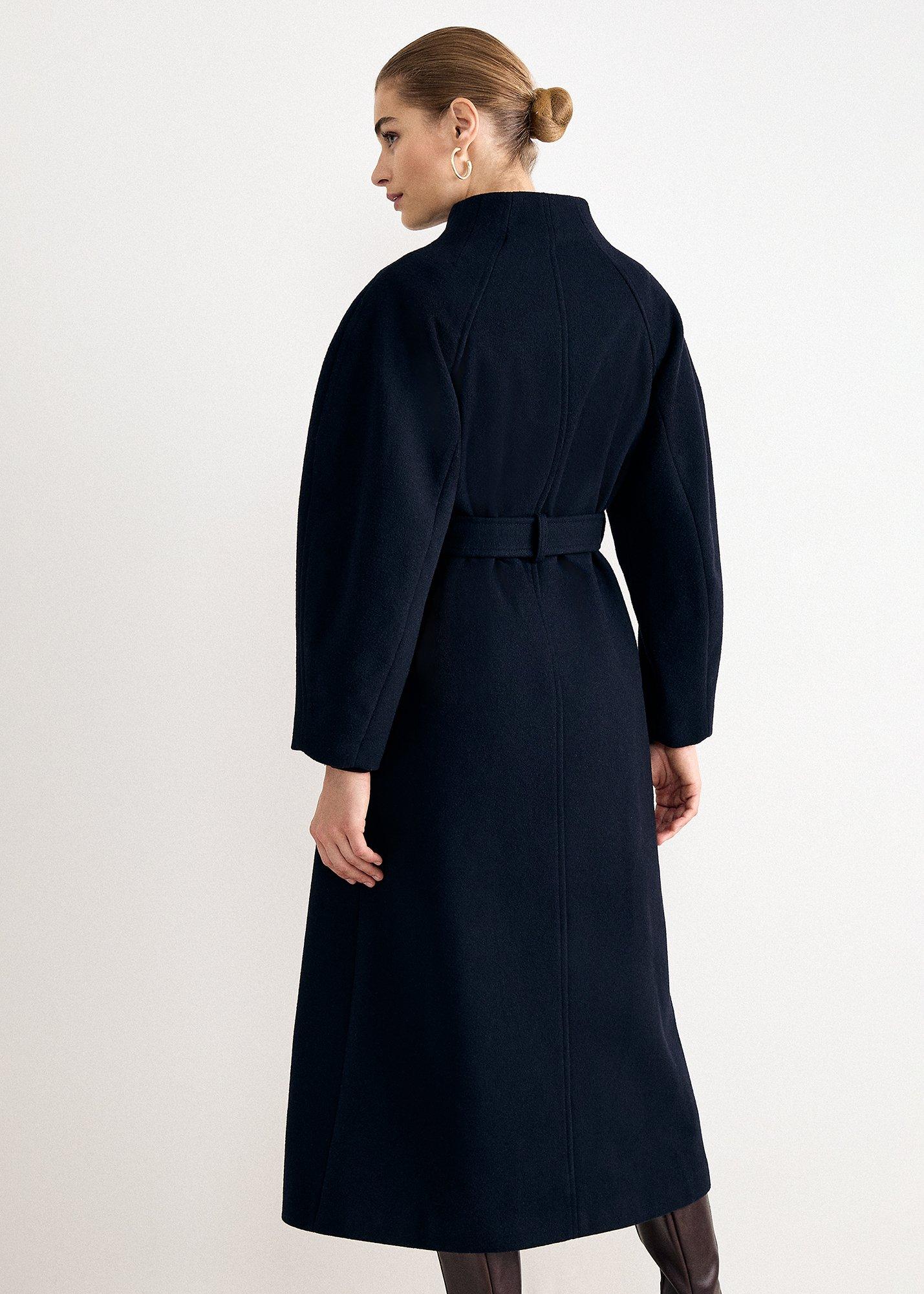Mollie Funnel Neck Long Coat