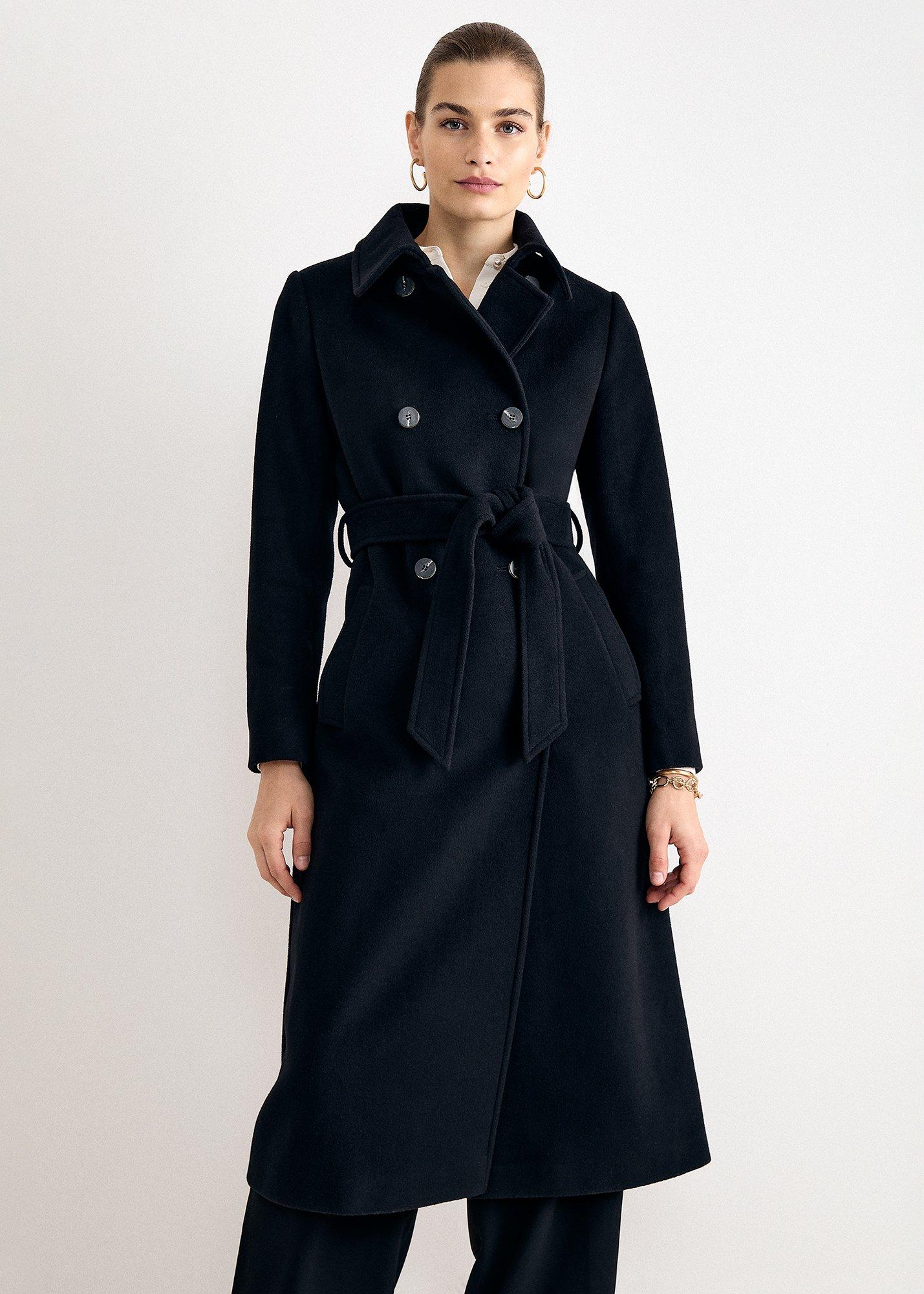 Patsy Midi Belted Wool Blend Coat