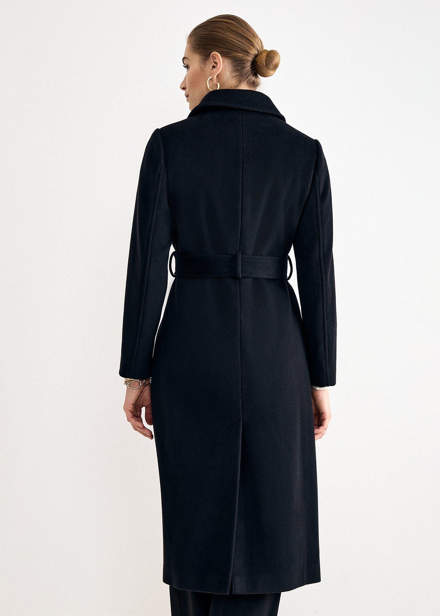 Patsy Midi Belted Wool Blend Coat