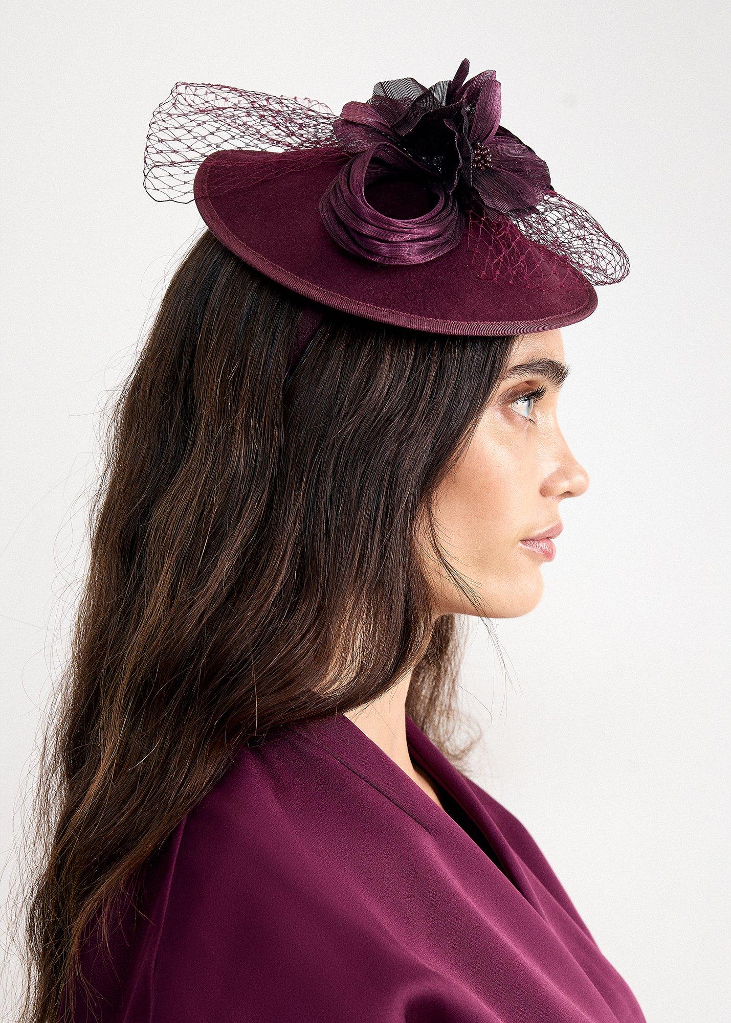 Flower Detail Veil Disc Fascinator