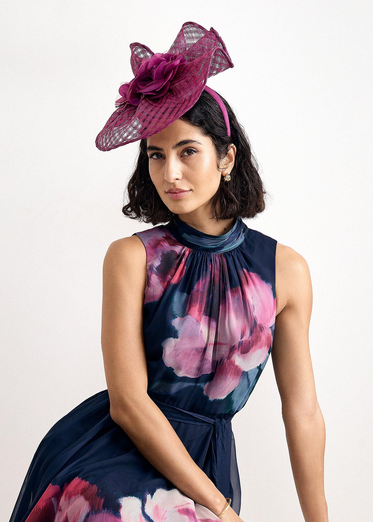 Flower Check Fascinator