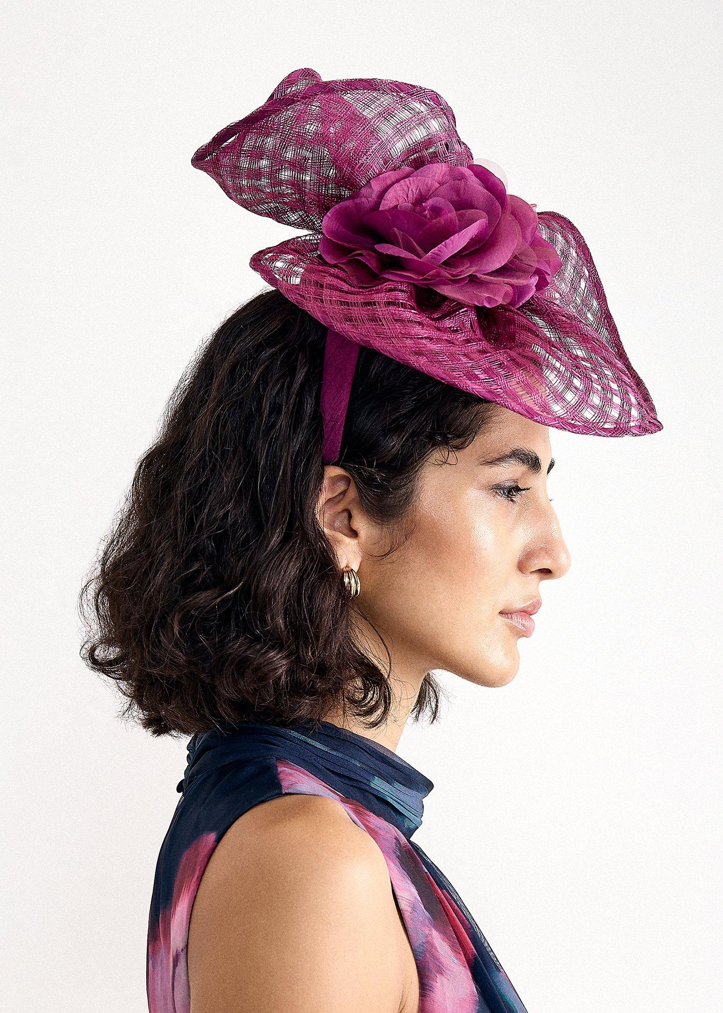 Flower Check Fascinator