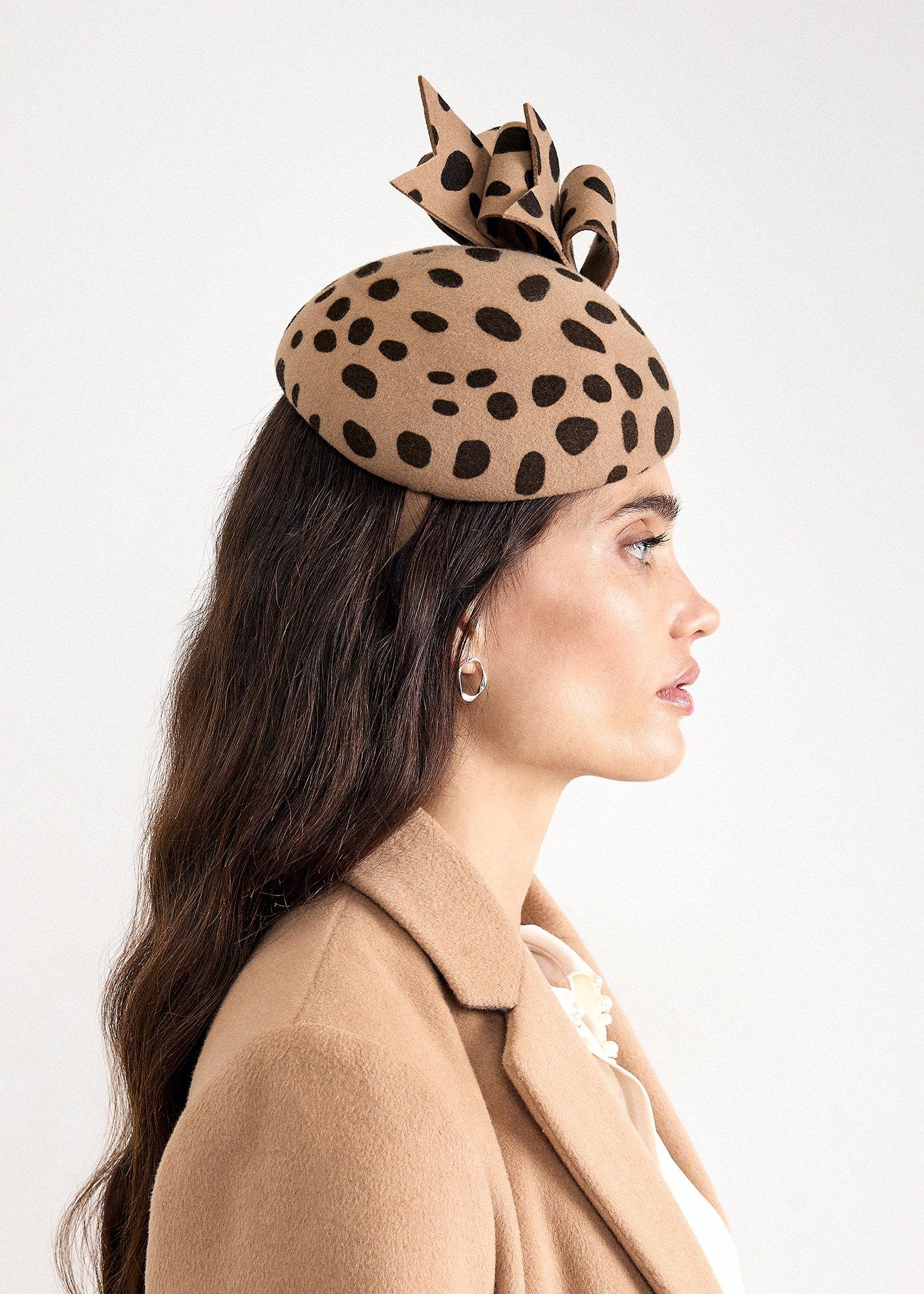 Leopard Print Bow Pillbox Fascinator