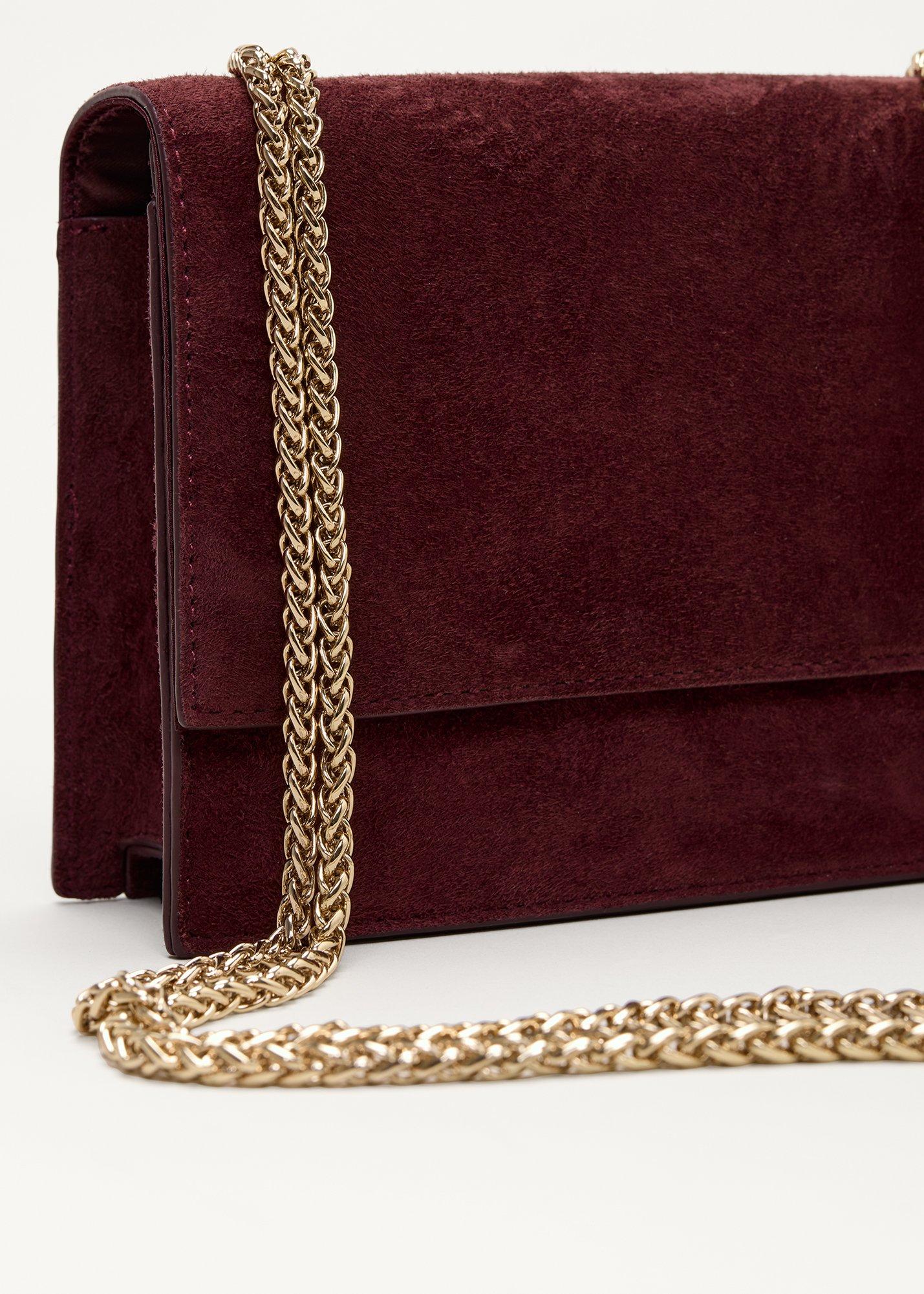 suede-chain-handle-clutch-bag