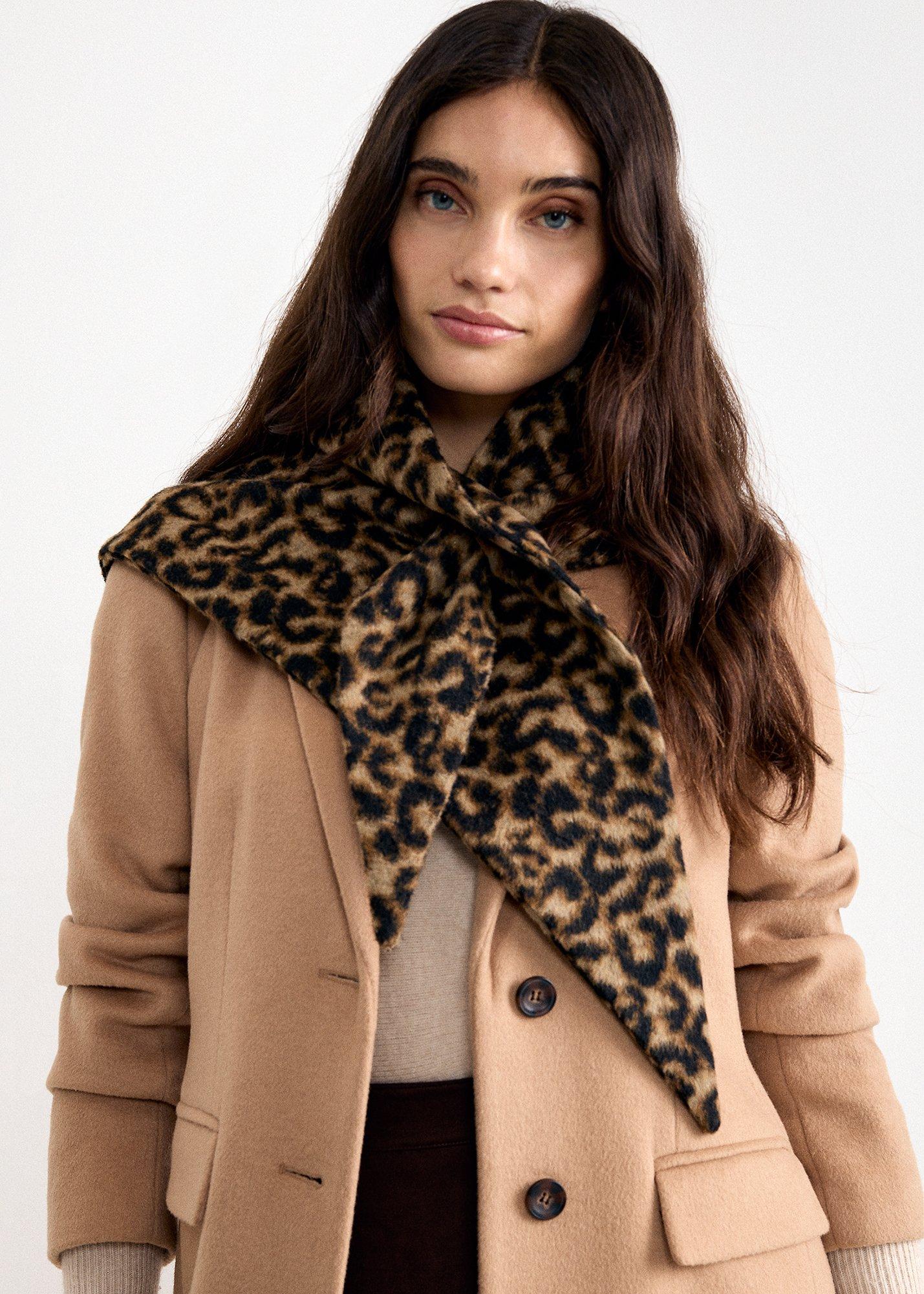 Leopard Print Neck Scarf