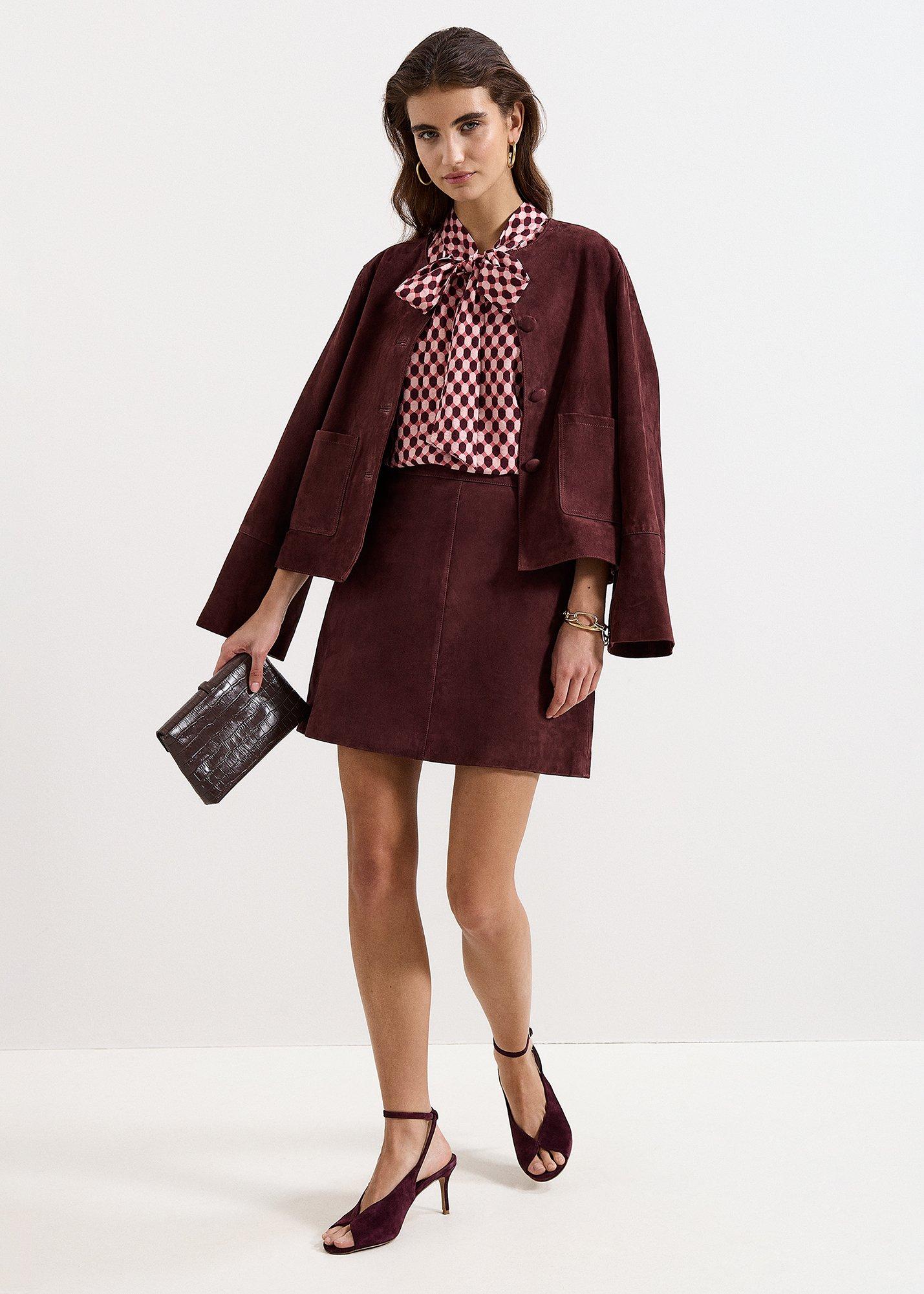 Roselle Suede Mini Skirt