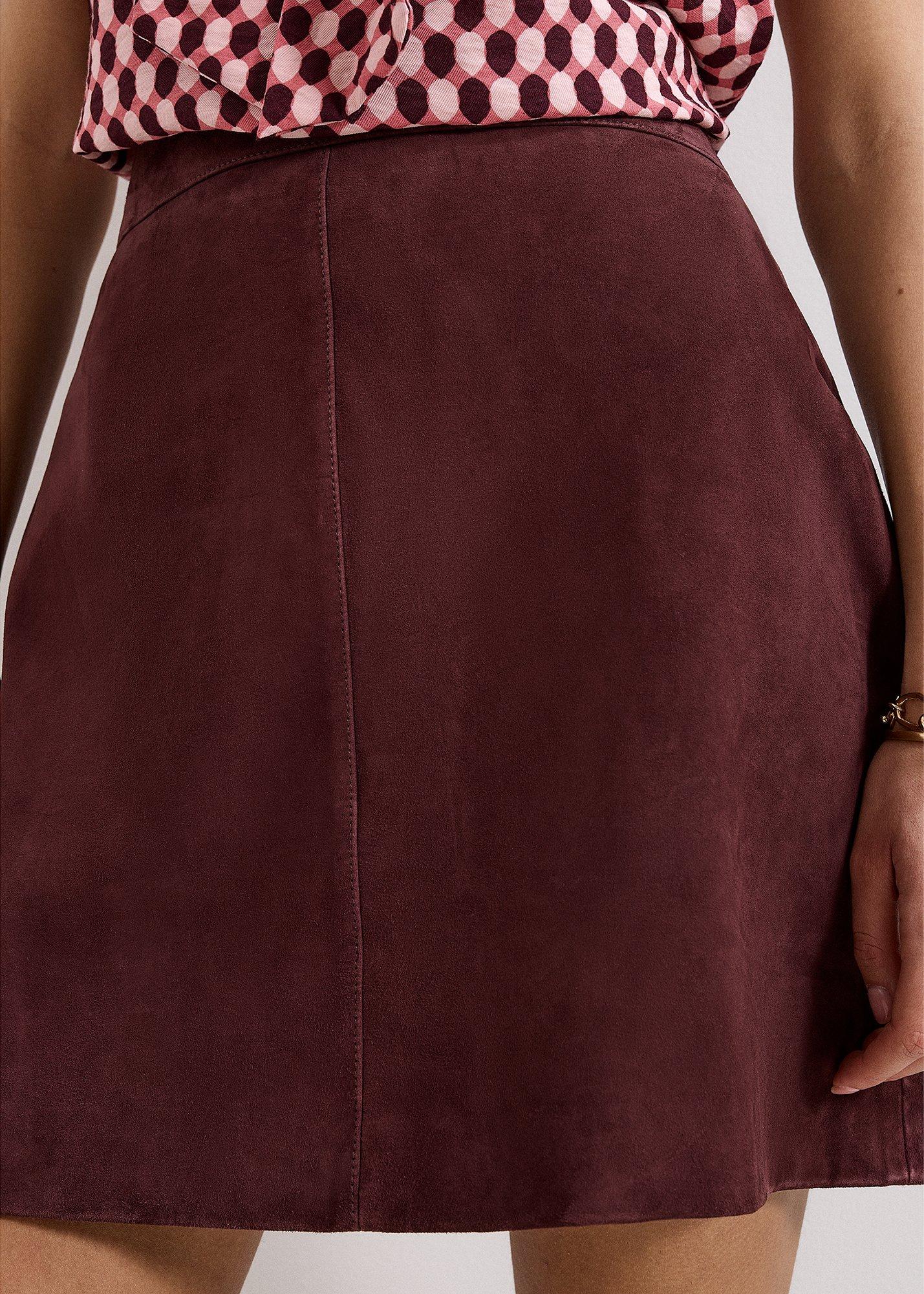 Roselle Suede Mini Skirt