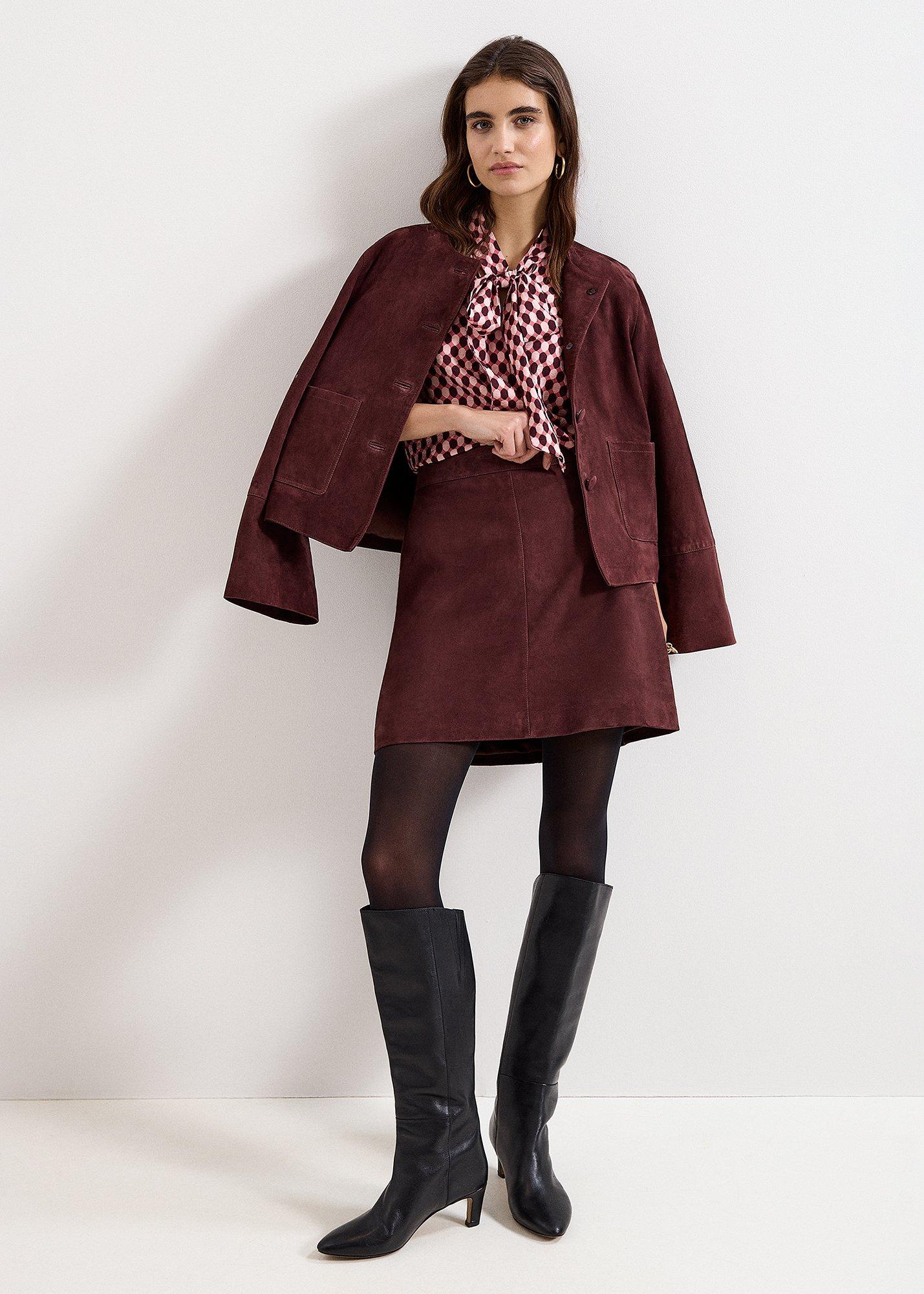 Roselle Suede Mini Skirt