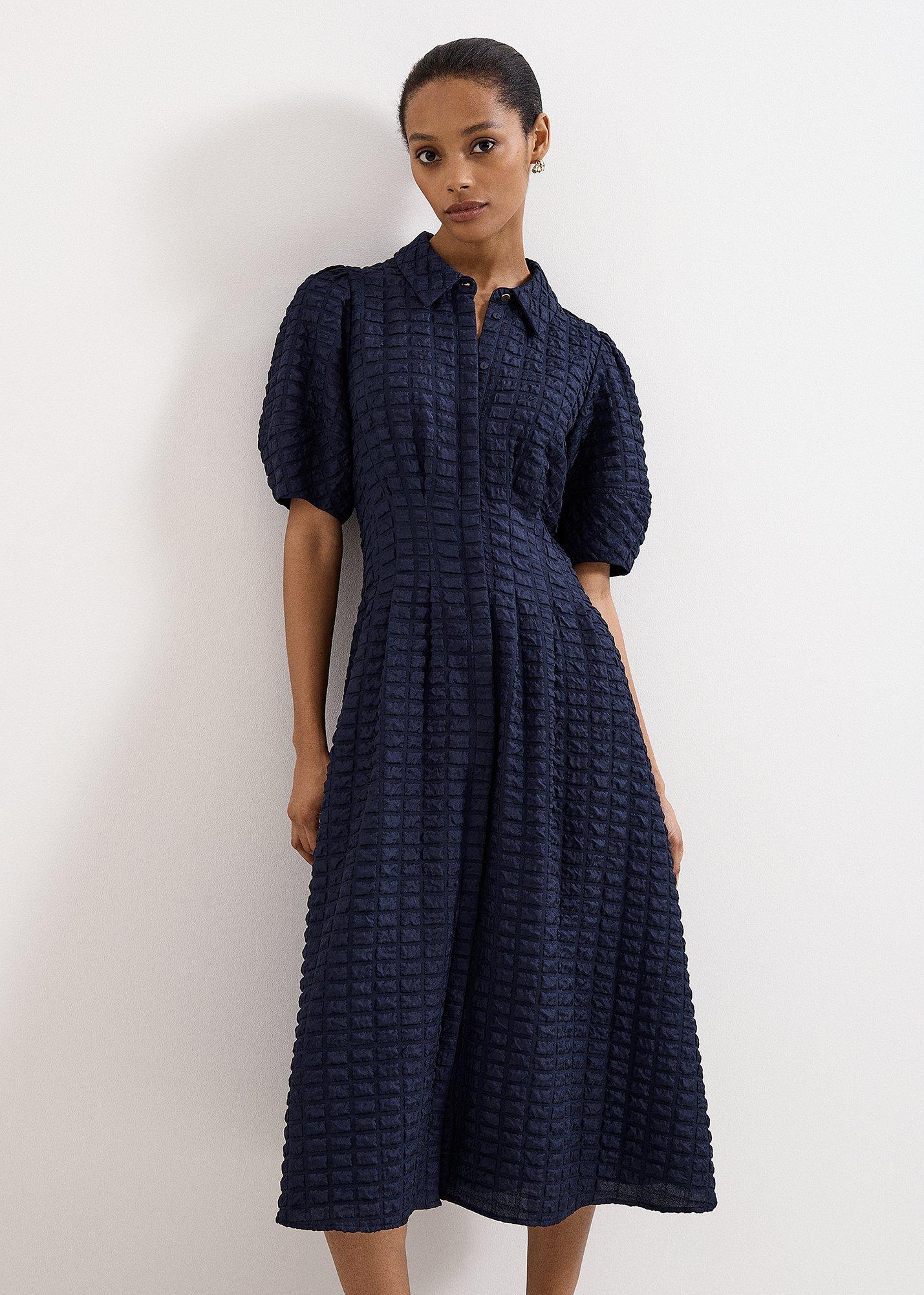 Yasmine Textured Midi Dress