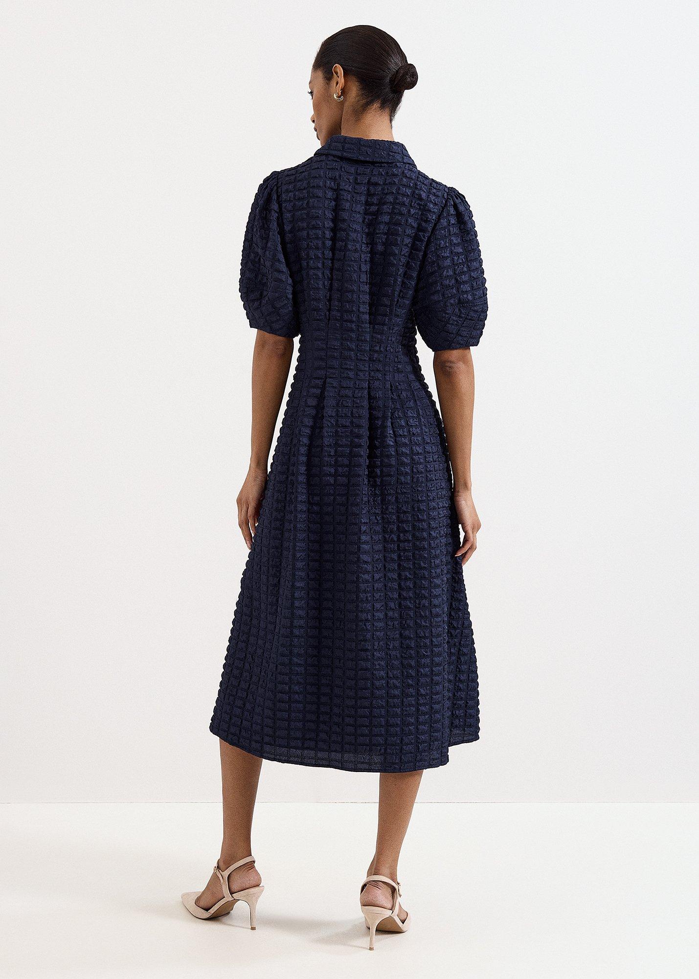 Petite Yasmine Textured Midi Dress