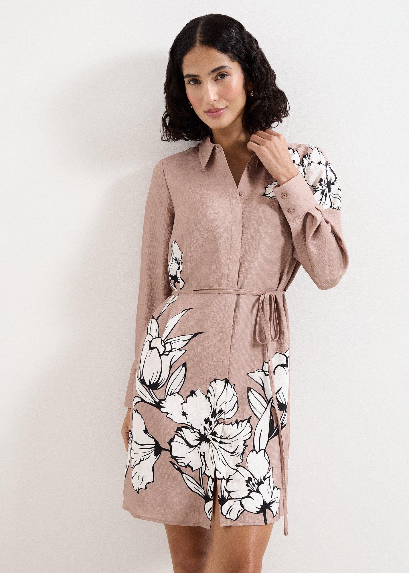 Kendra Floral Shirt Mini Dress