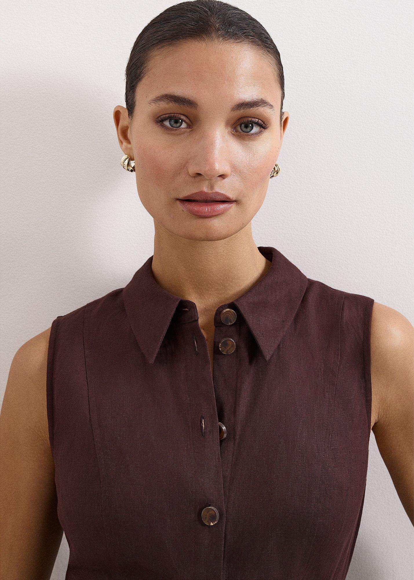 elspeth-brown-linen-midi-dress