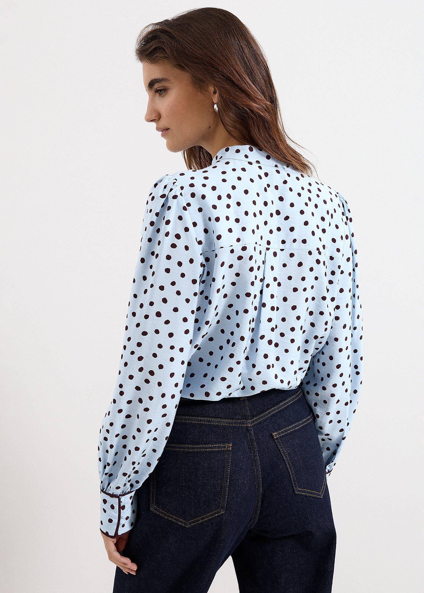 Coco Polka Dot Tie Neck Blouse
