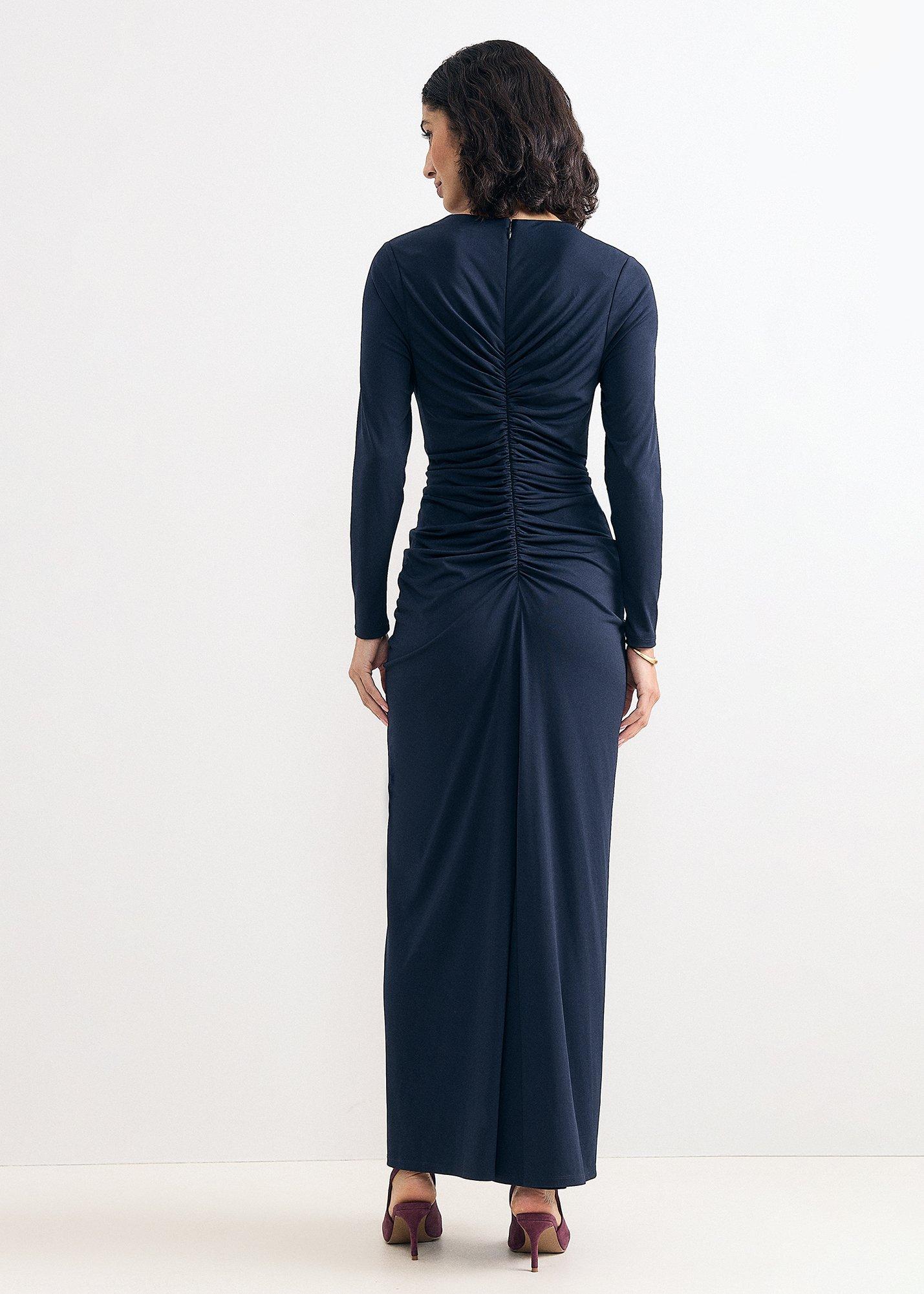 Katharine Long Sleeve Draped Maxi Dress